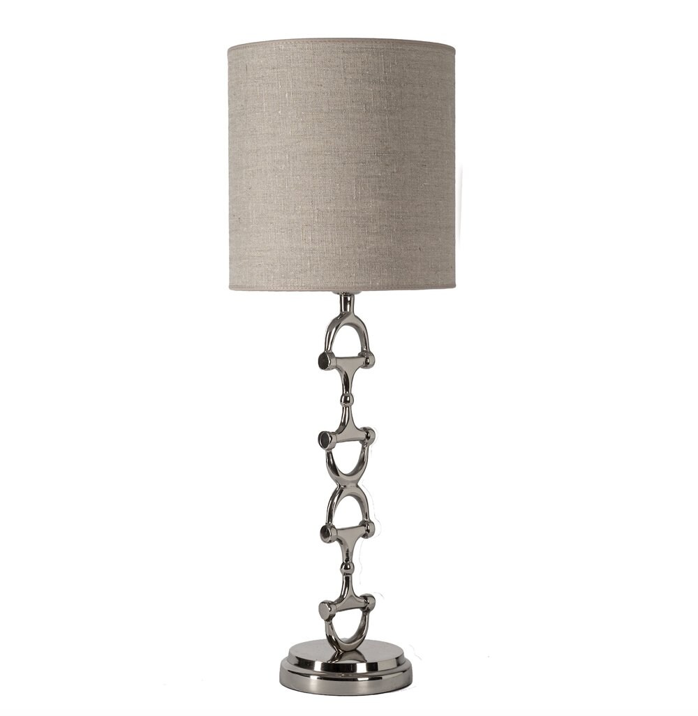 Snaffle-bit-lampa-natur-silver