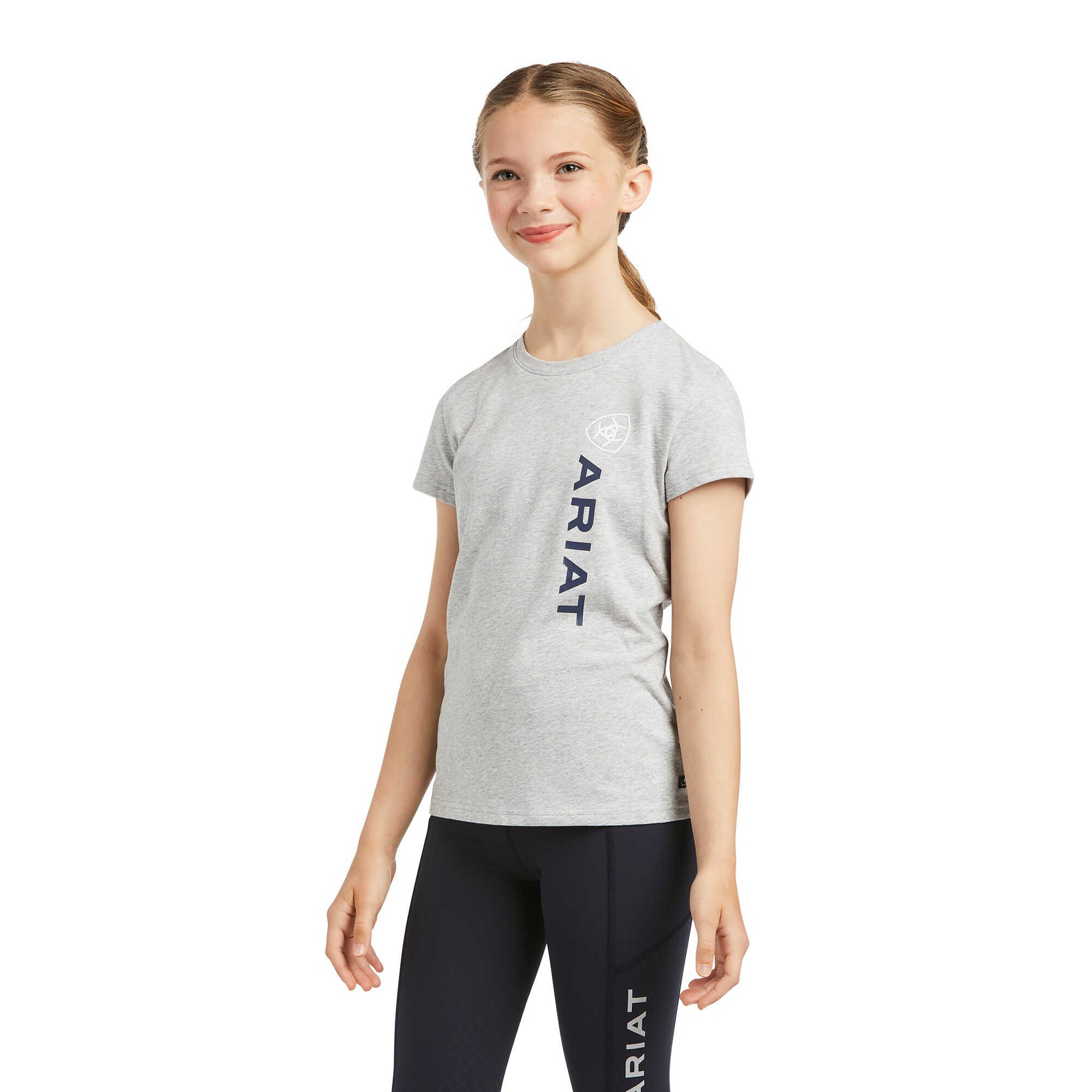 Junior Vertical Logo Tee - HG