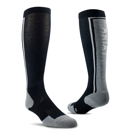 Ariattek Winter Slim Line Socks - Black/Grey