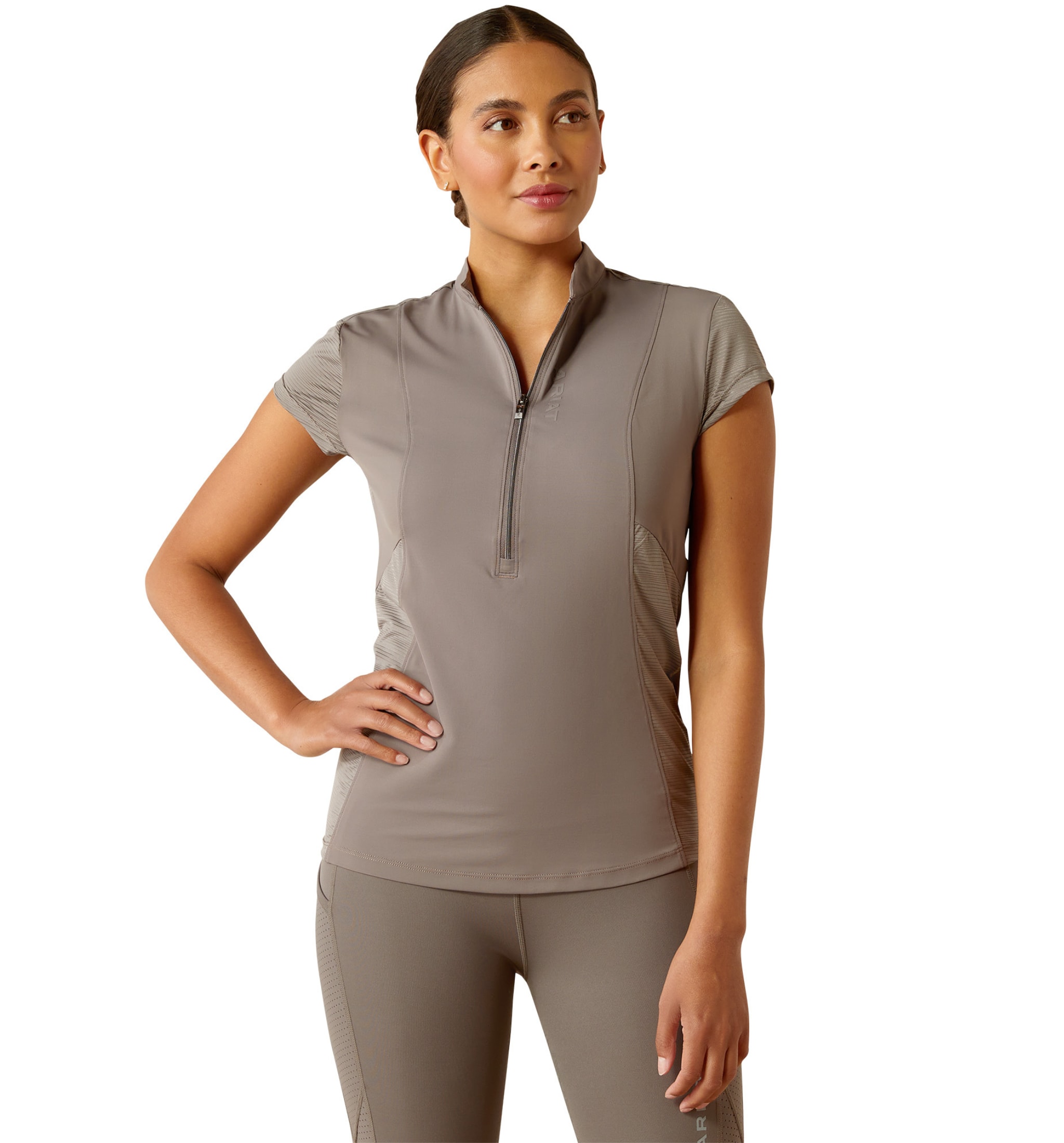 Breathe Polo - Plum Grey