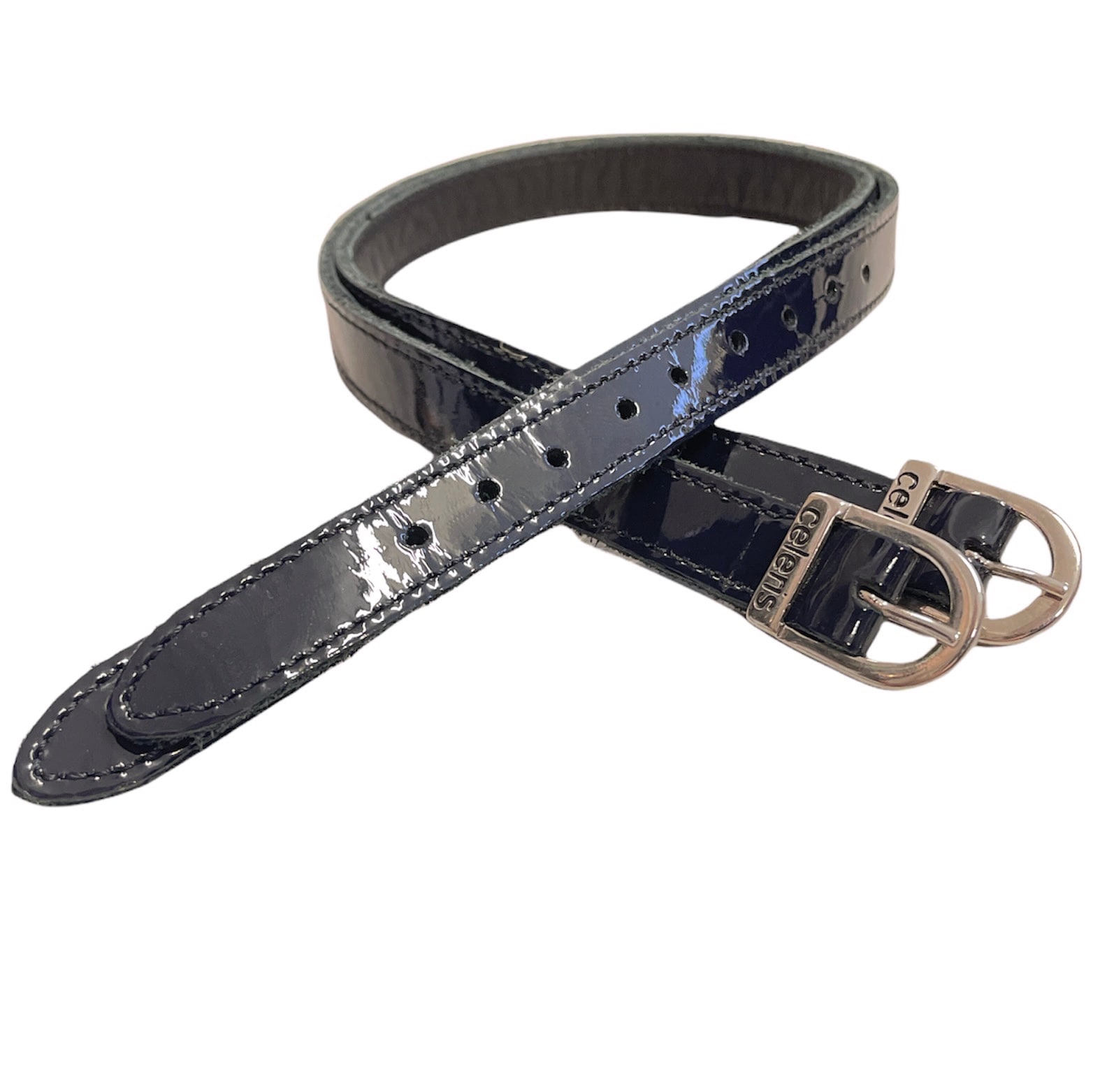 Spur Straps - Dark Blue Patent