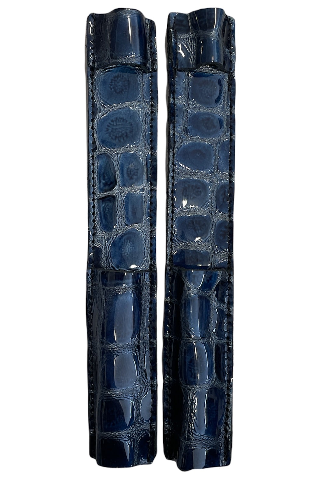 Celeris Spur Protectors - Patent Blue Croc