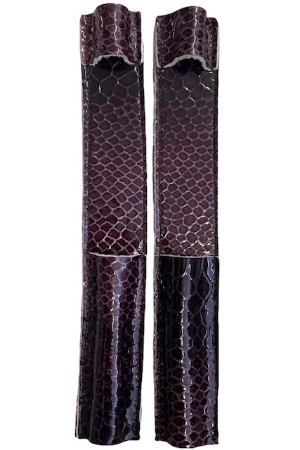 Celeris Spur Protectors - Patent Purple Croc