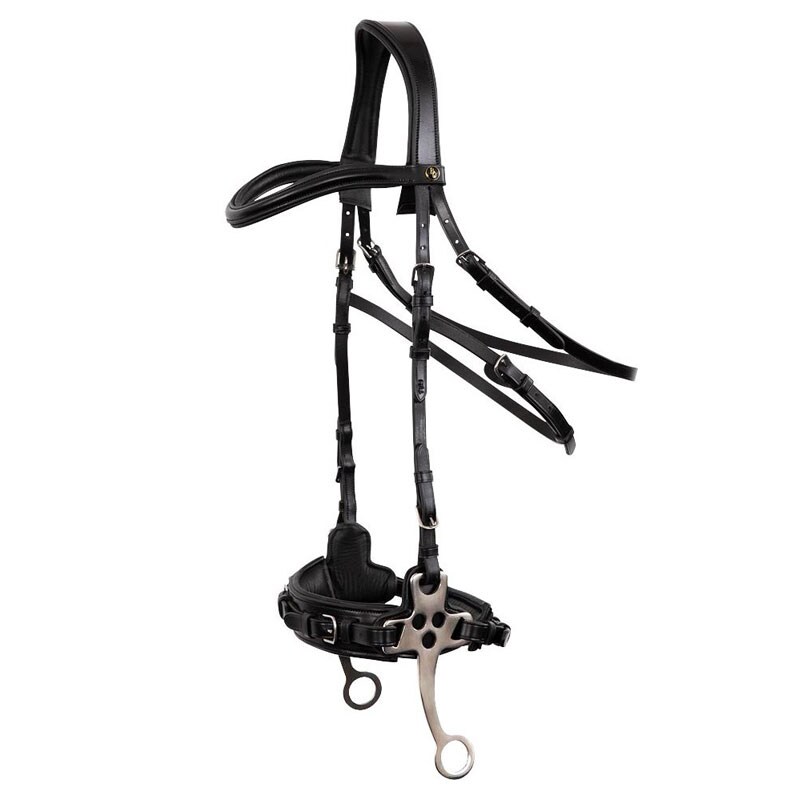 BR Lydney Hackamore Bridle - Black