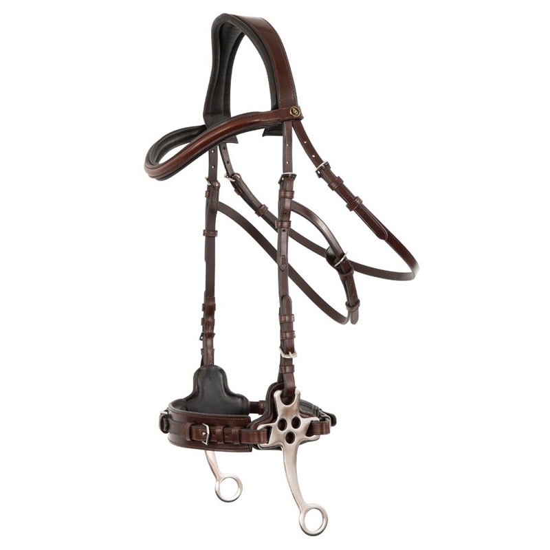 BR Lydney Hackamore Bridle - Brown