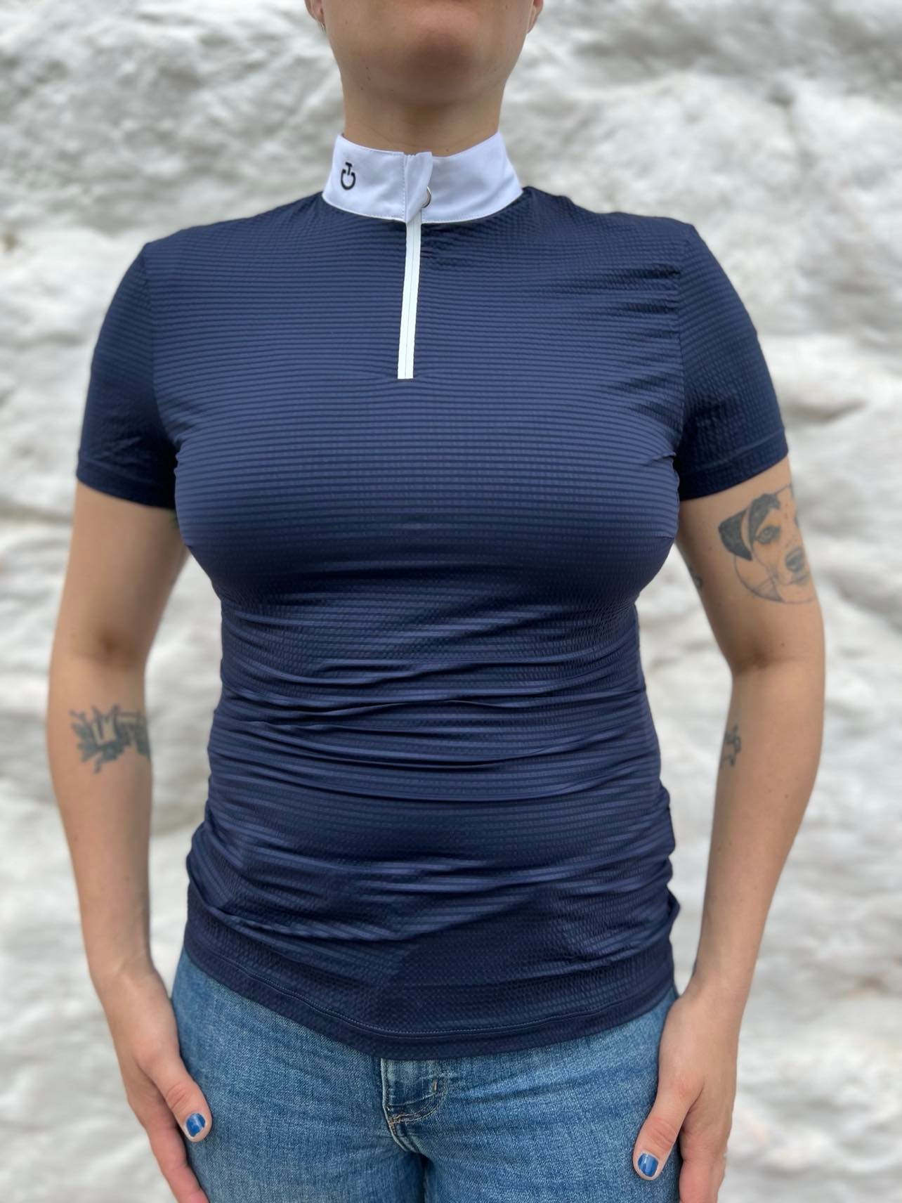 Seersucker Competition Jersey S/S - Navy