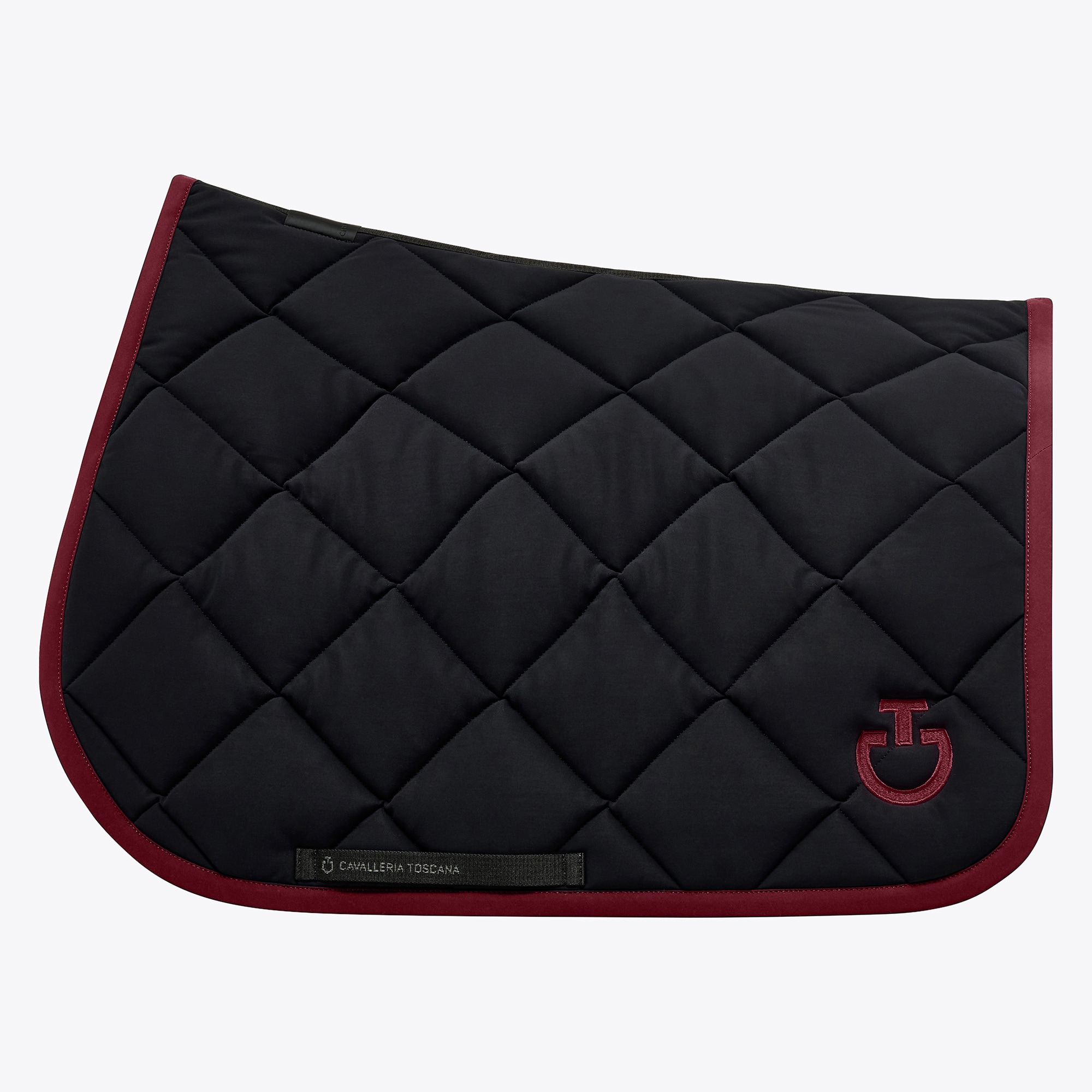 DQ Jersey Jumping Saddle Pad - Black/Bordeaux