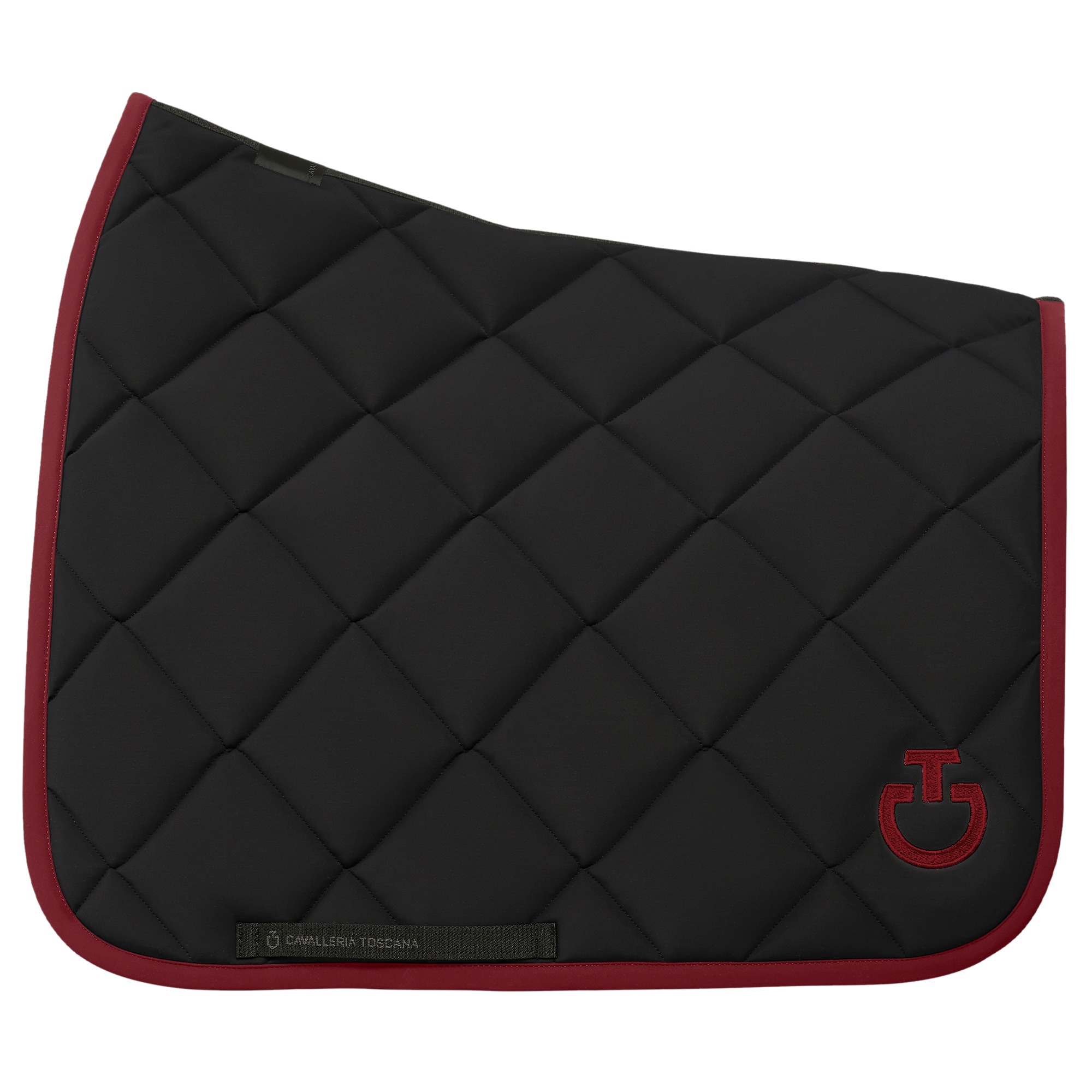 DQ Jersey Dressage Saddle Pad - Black/Bordeaux