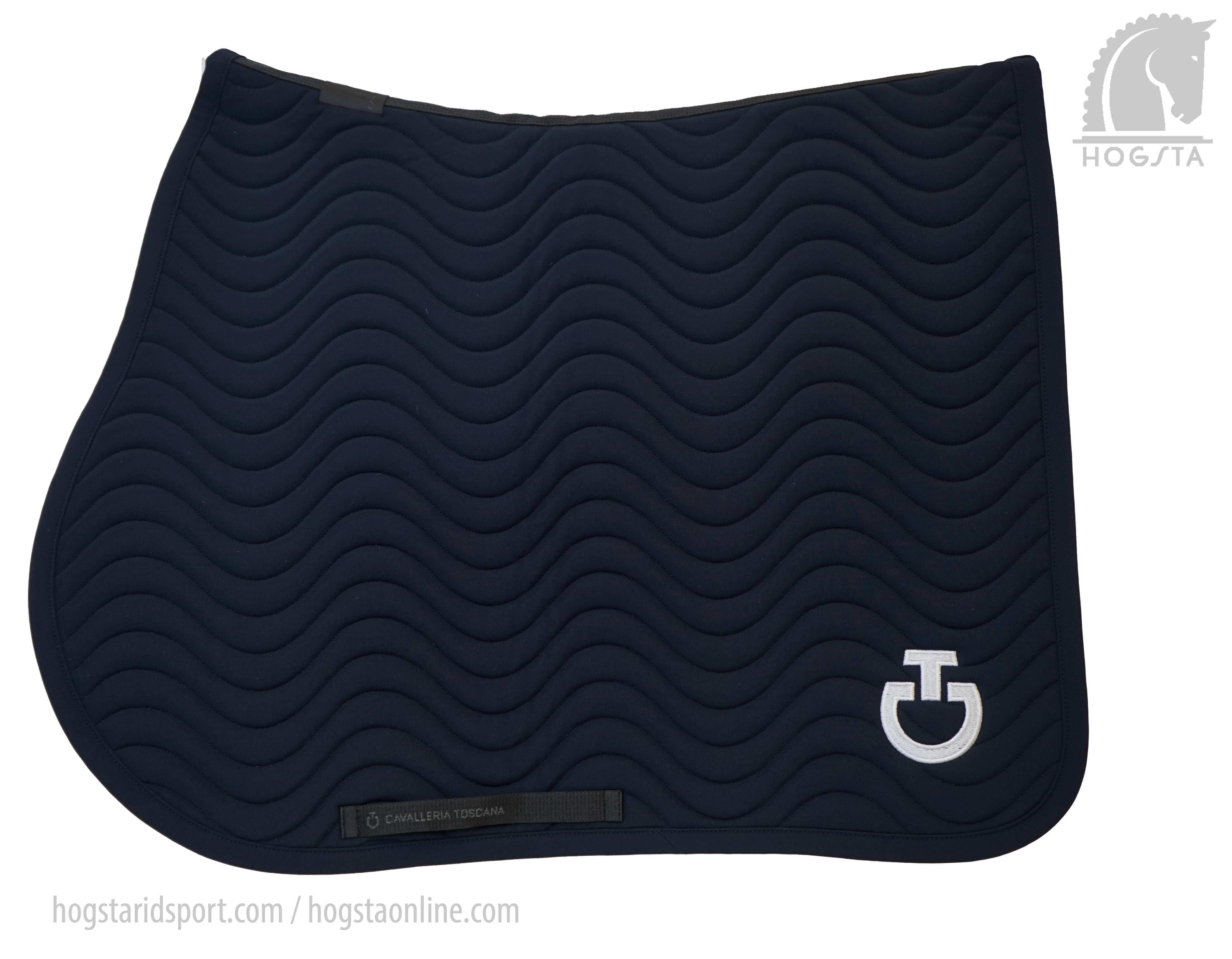 Wave Quilted Jumping Saddle Pad - Navy