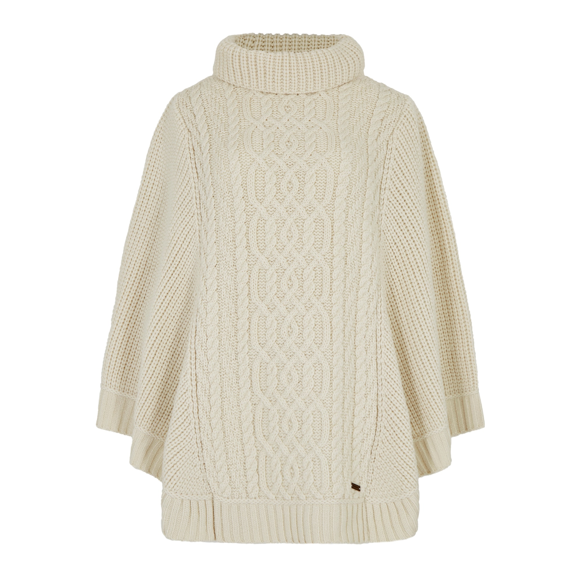Kilronan Knitted Poncho - Cream