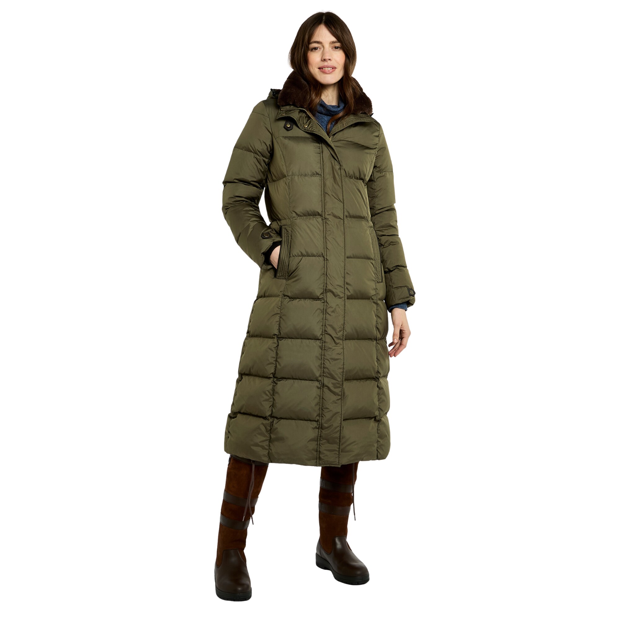 Aldborough Full Length Winter Jacket - Olive