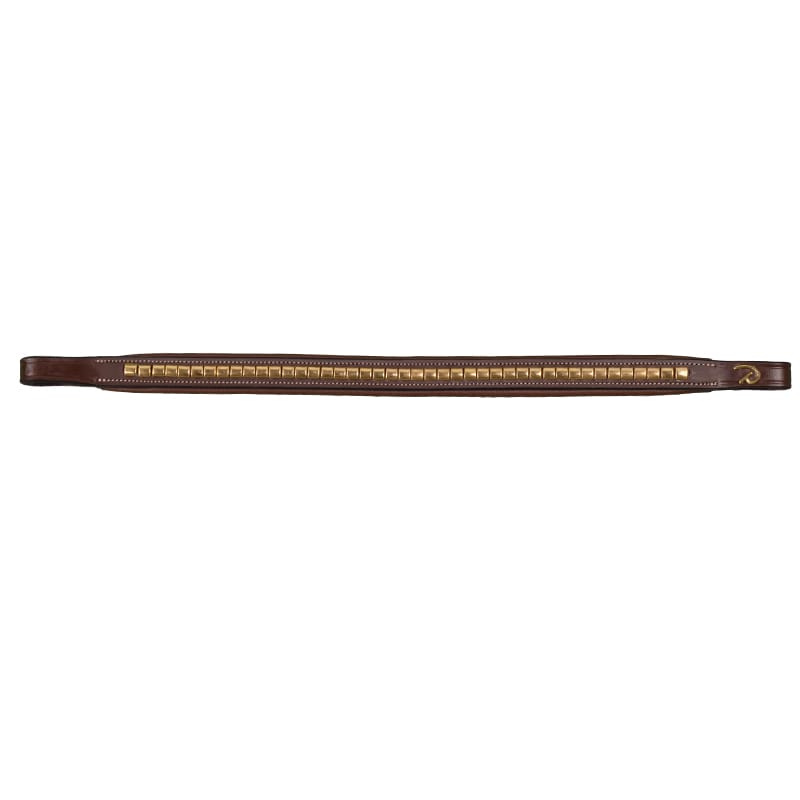 Clinchers Browband - Brass/Brown