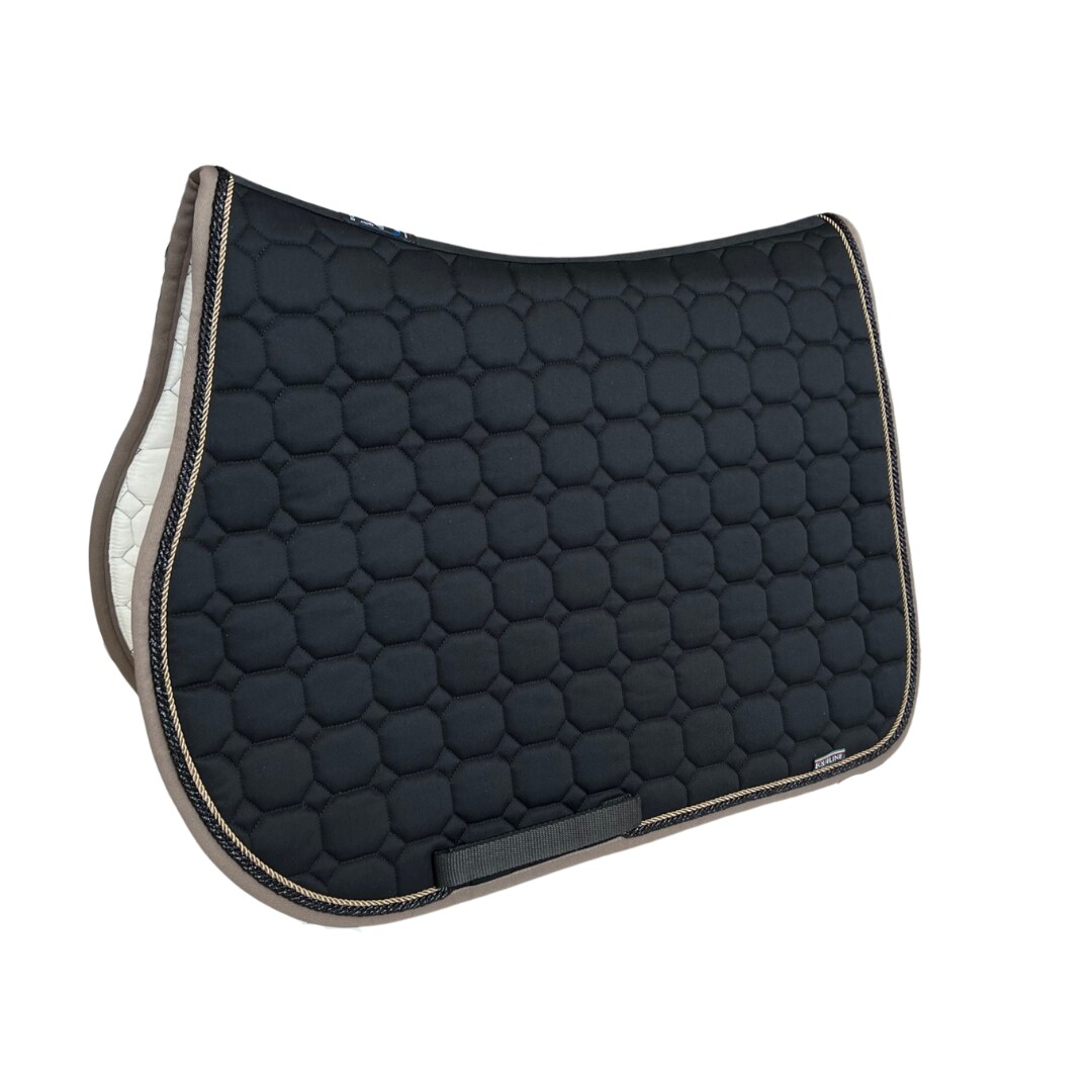 Octagon Jumping Saddle Pad - Black/Capp/Glitter