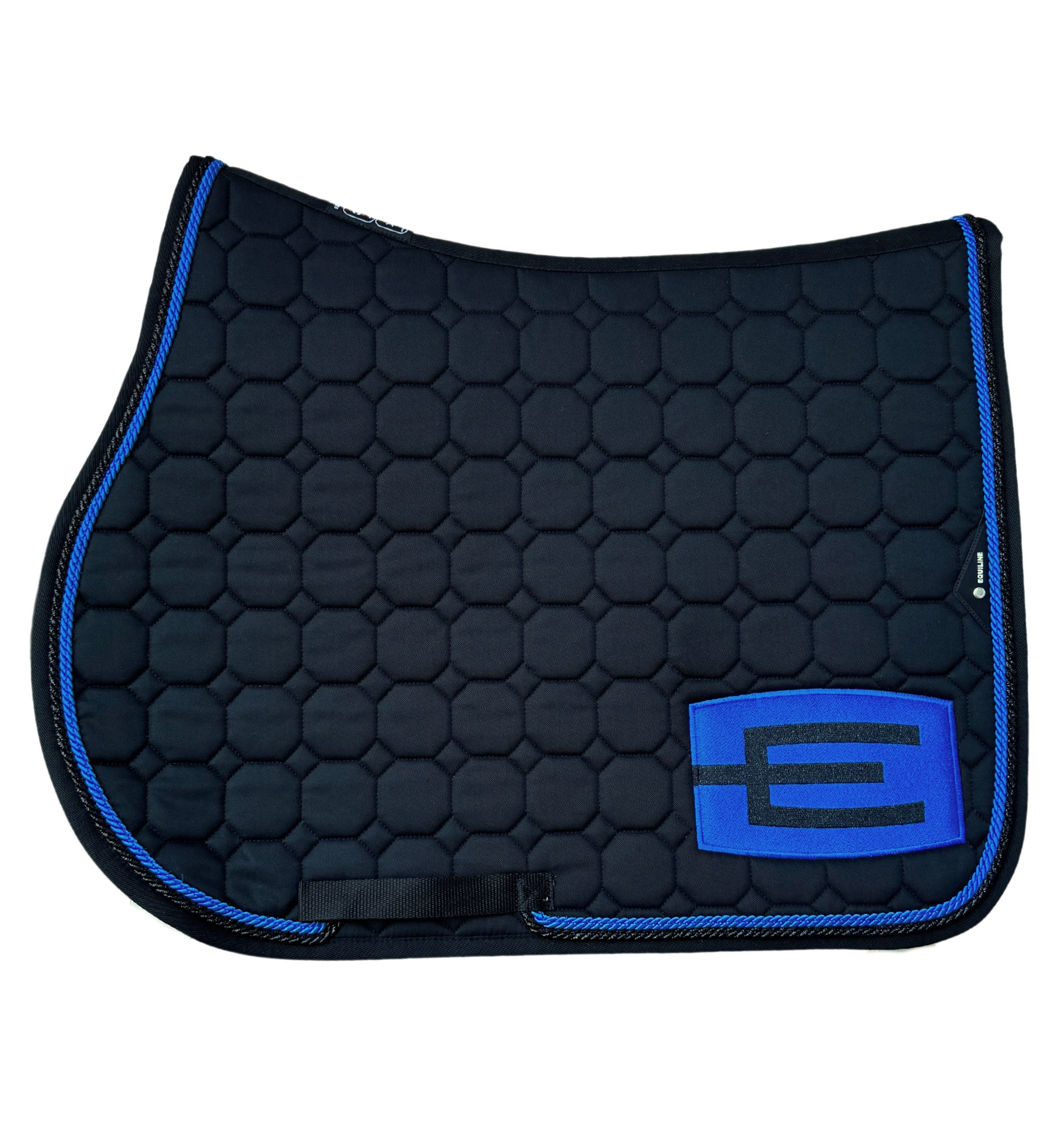 Jumping Saddle Pad Glitter E-logo - Black/Royal