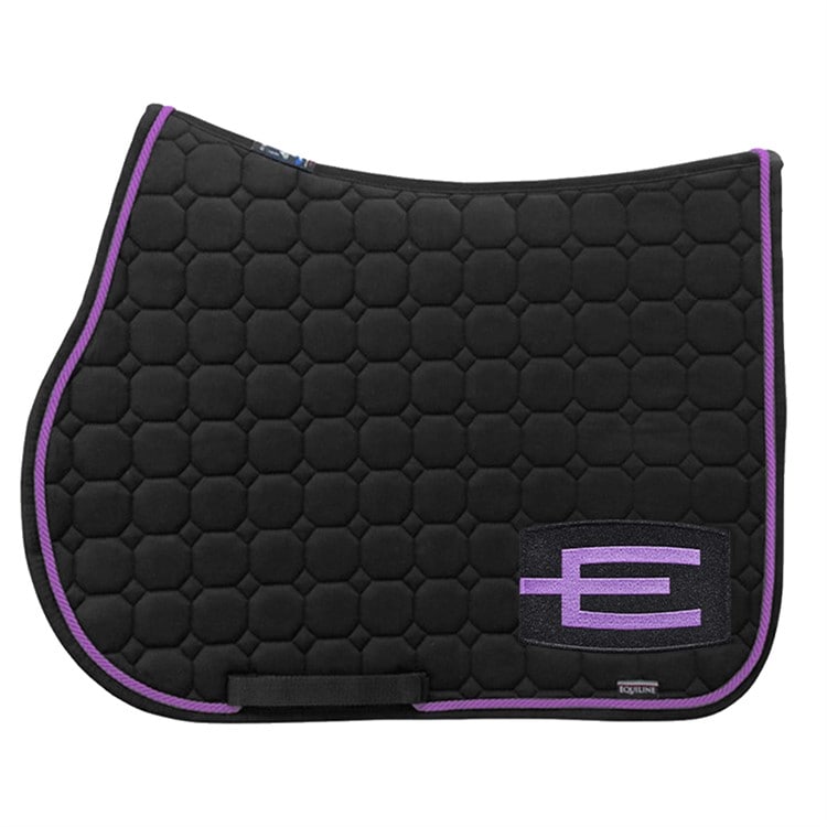 Jumping Saddle Pad E-Logo - Black/Purple