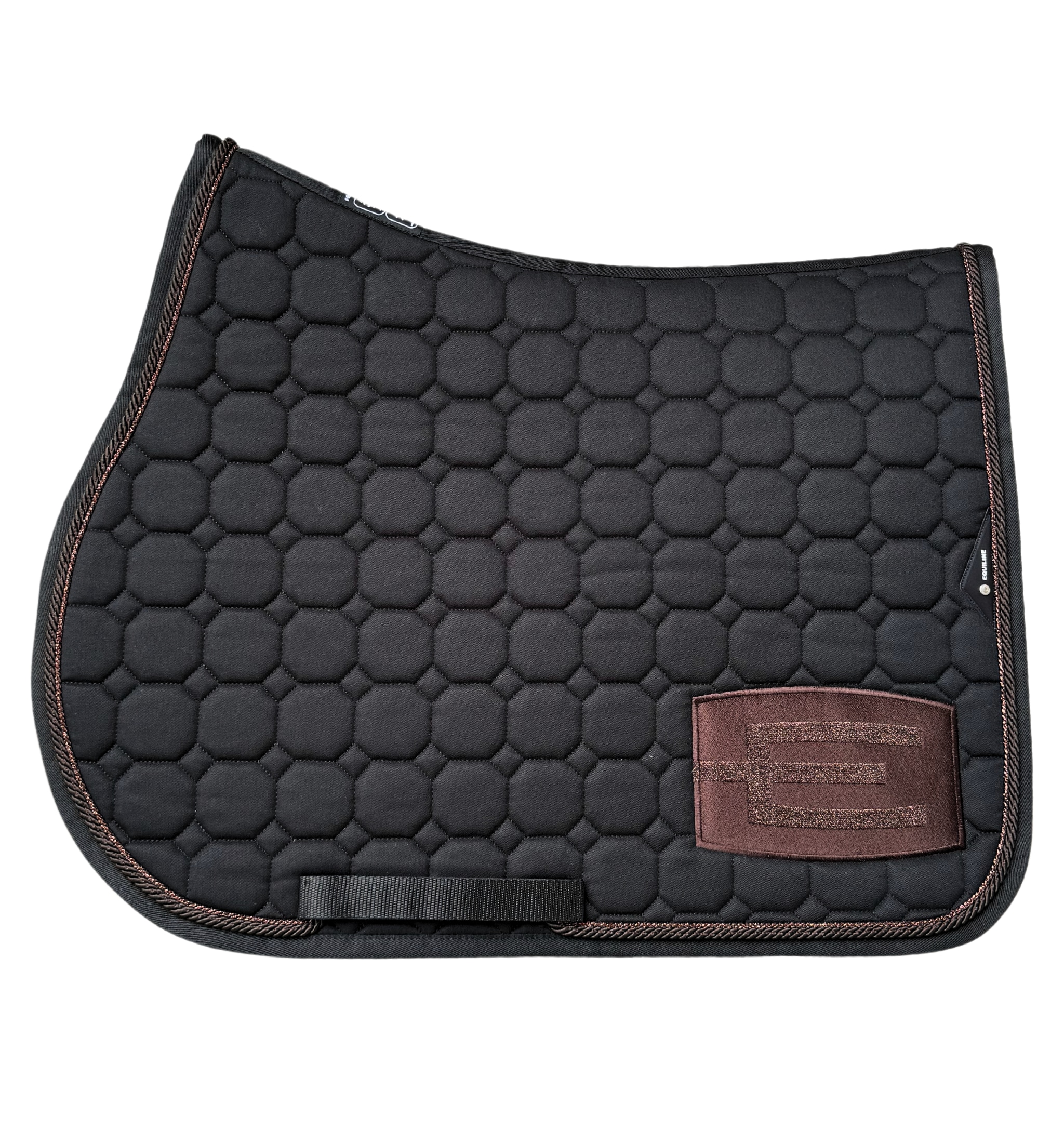 Jumping Saddle Pad G E-logo - Black/Brown/Bronze