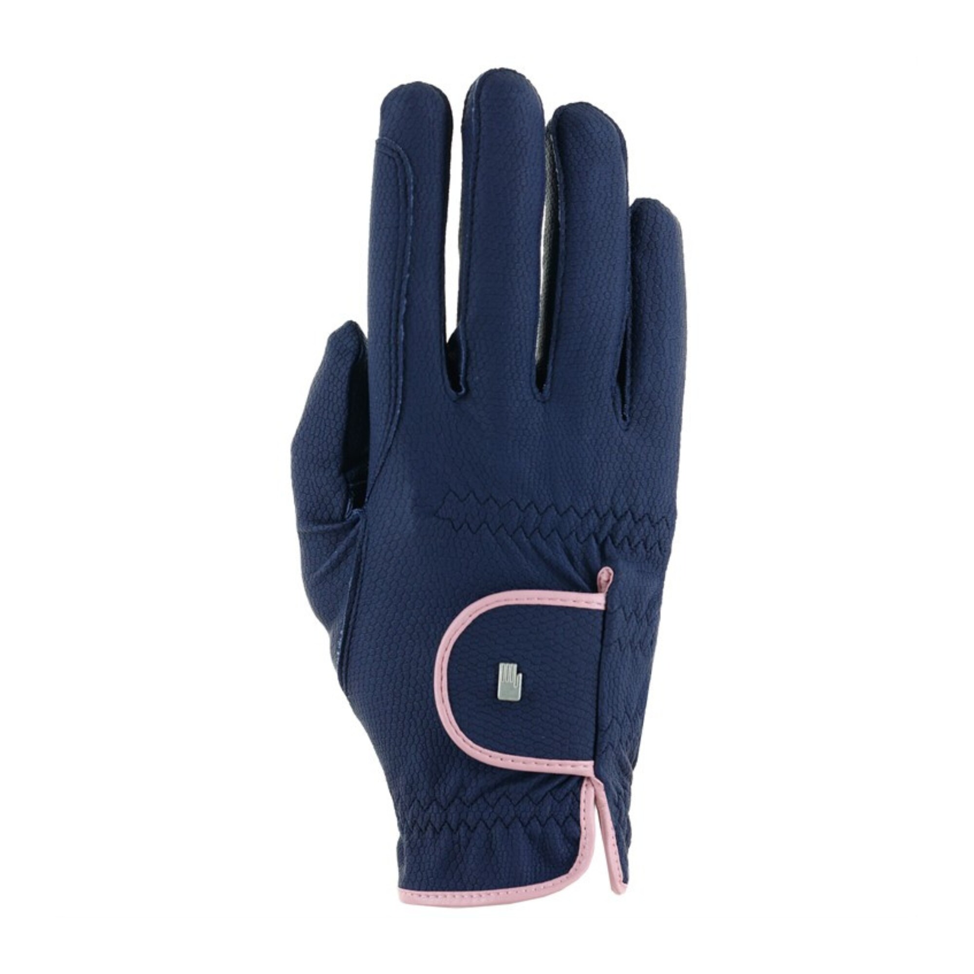 Lona Riding Glove - Navy/Vintage Pink