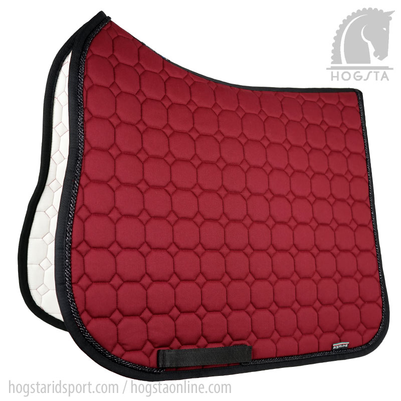 Octagon Dressage Saddle Pad - Burgundy/Black/Glitter