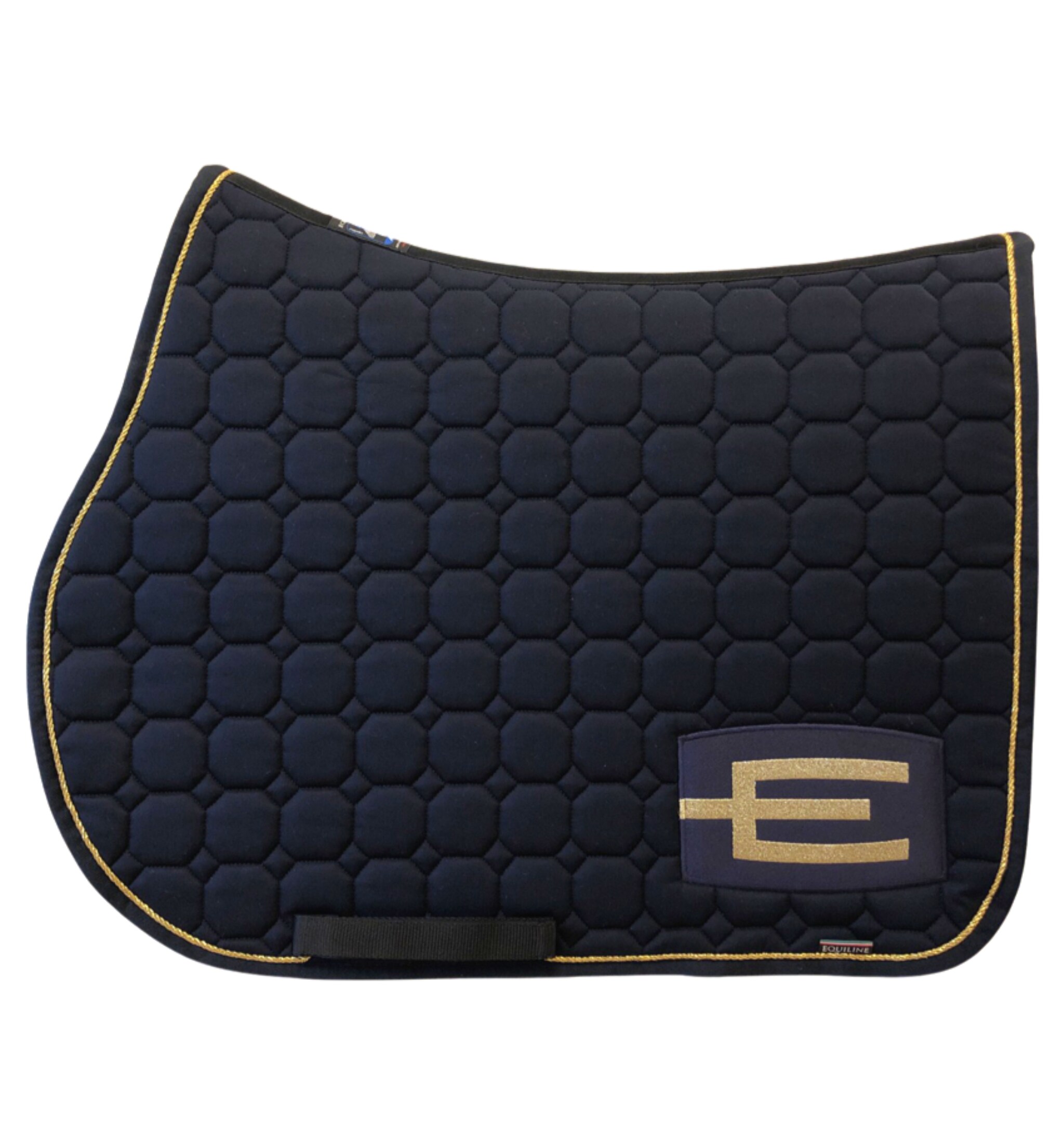 Jumping Saddle Pad E-logo - Navy/Gold 