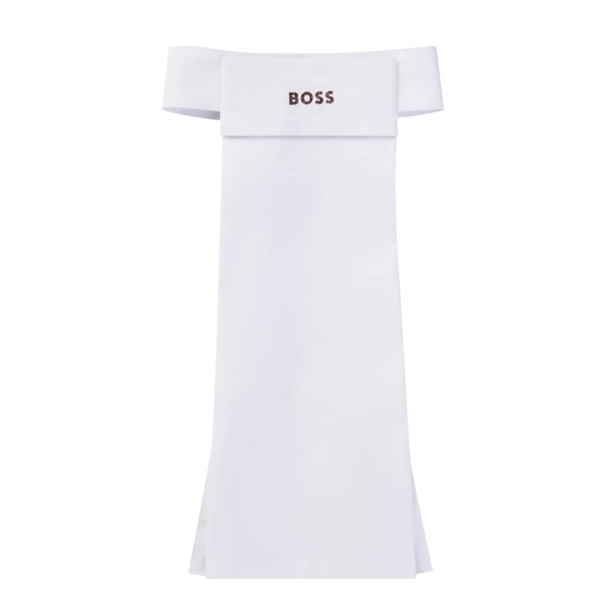 Boss Stock Tie Glitter Logo - White