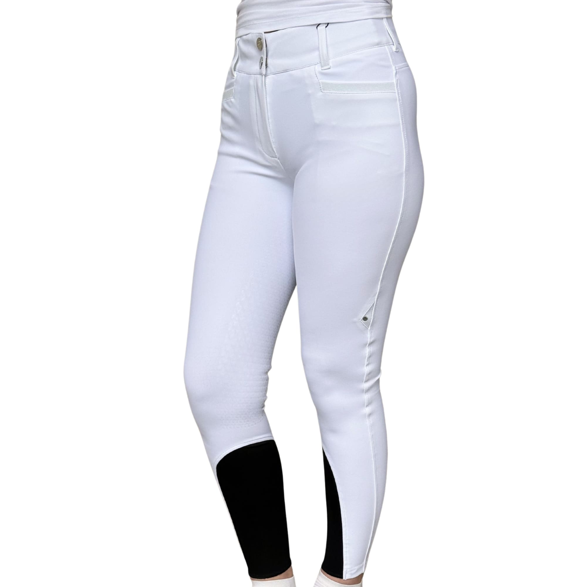 Crystalef Riding Breeches - White