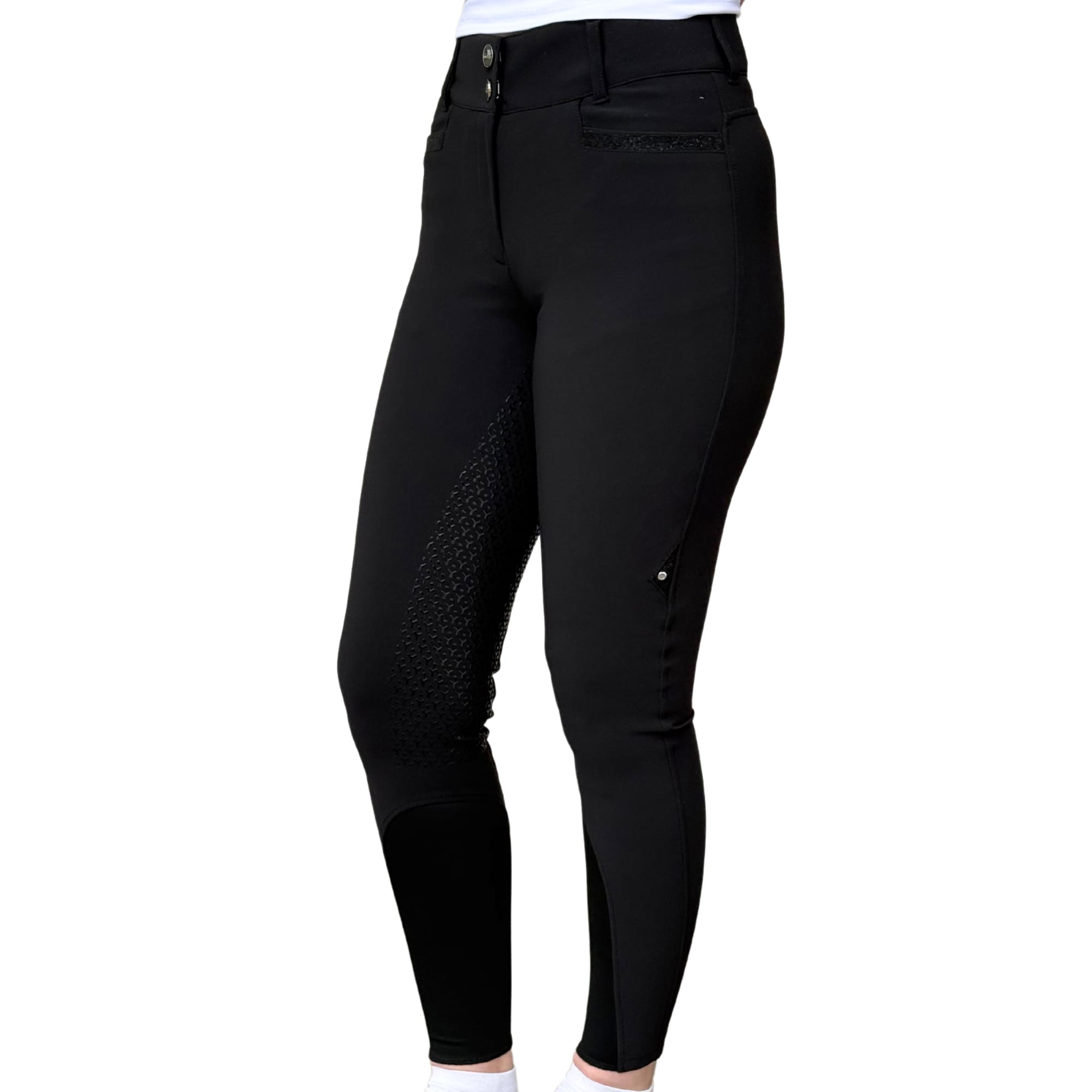 Crystalef Riding Breeches - Black