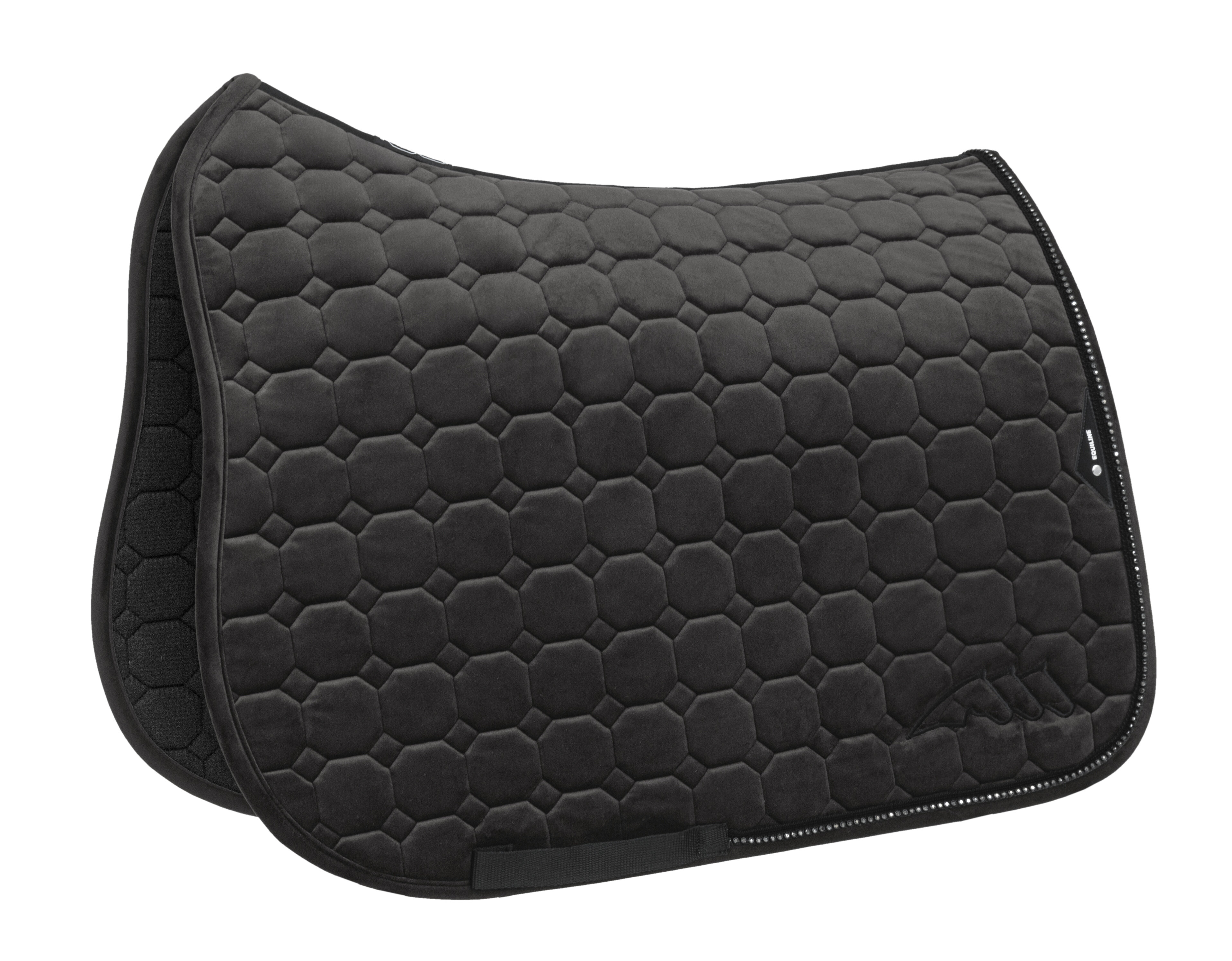 Octagon Dressage Saddle Pad Velvet - Black