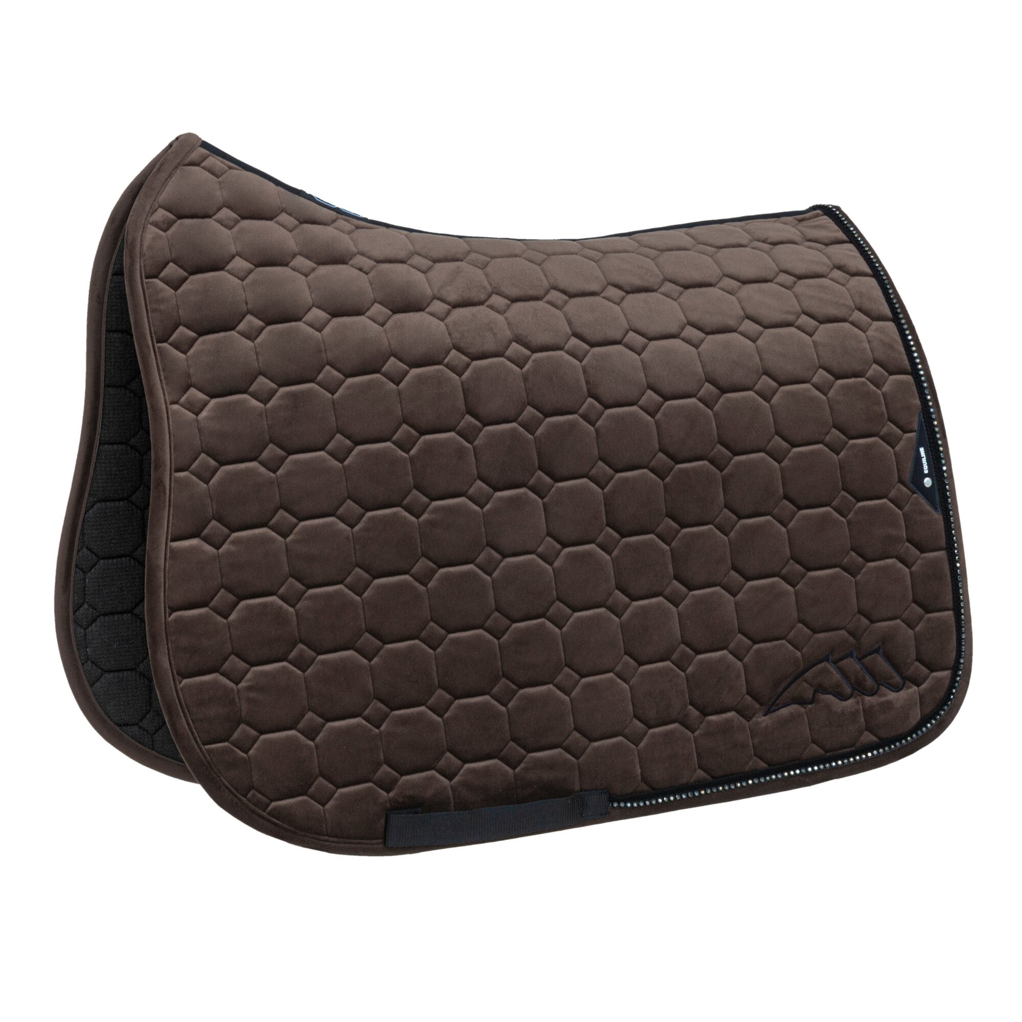Octagon Dressage Saddle Pad Velvet - Coffee Bean