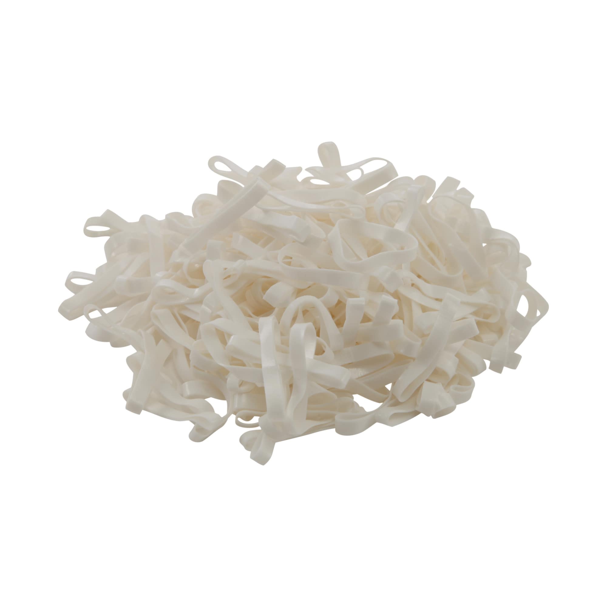 Silicone plaiting bands - White 500 st