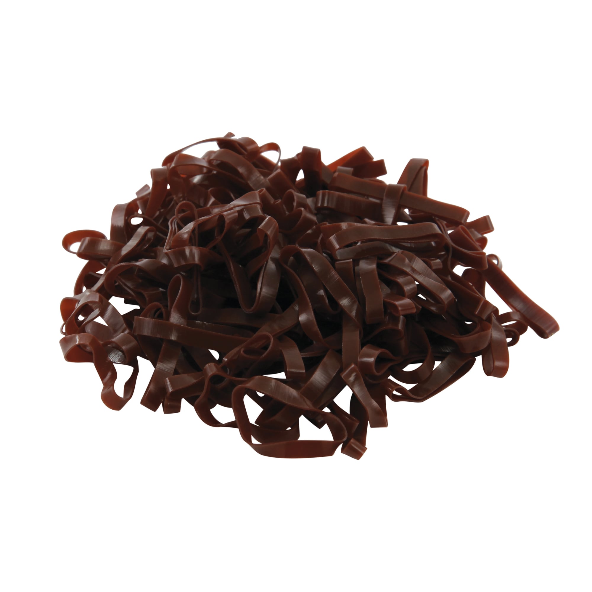 Silicone plaiting bands - Brown 500 st