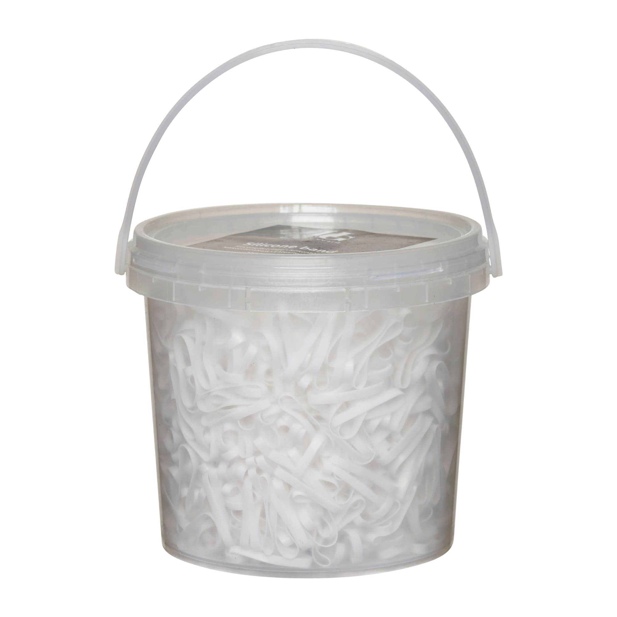 Silicone plaiting bands - White 1500 st
