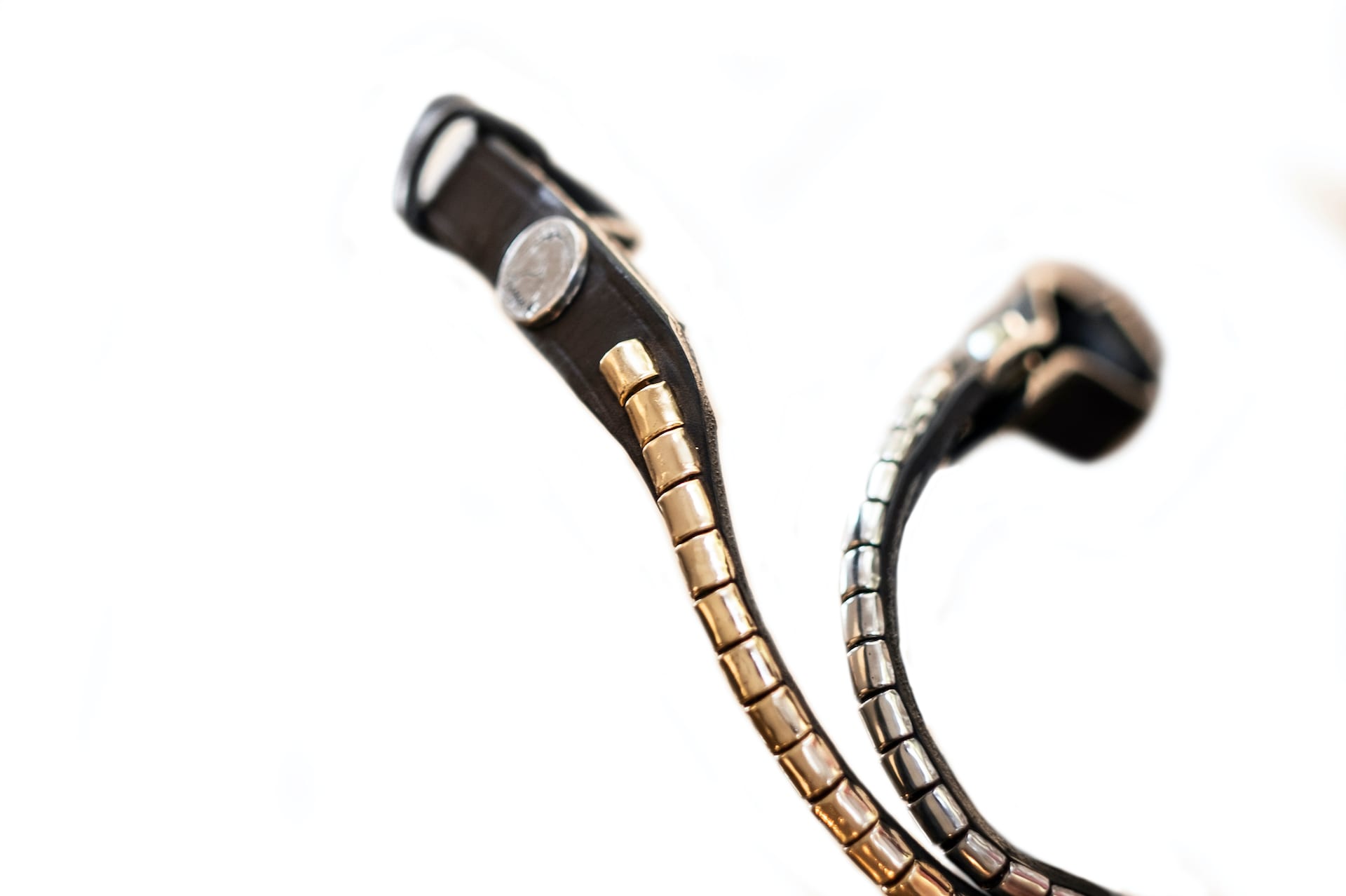 Browband Clincher - Brown/Brass