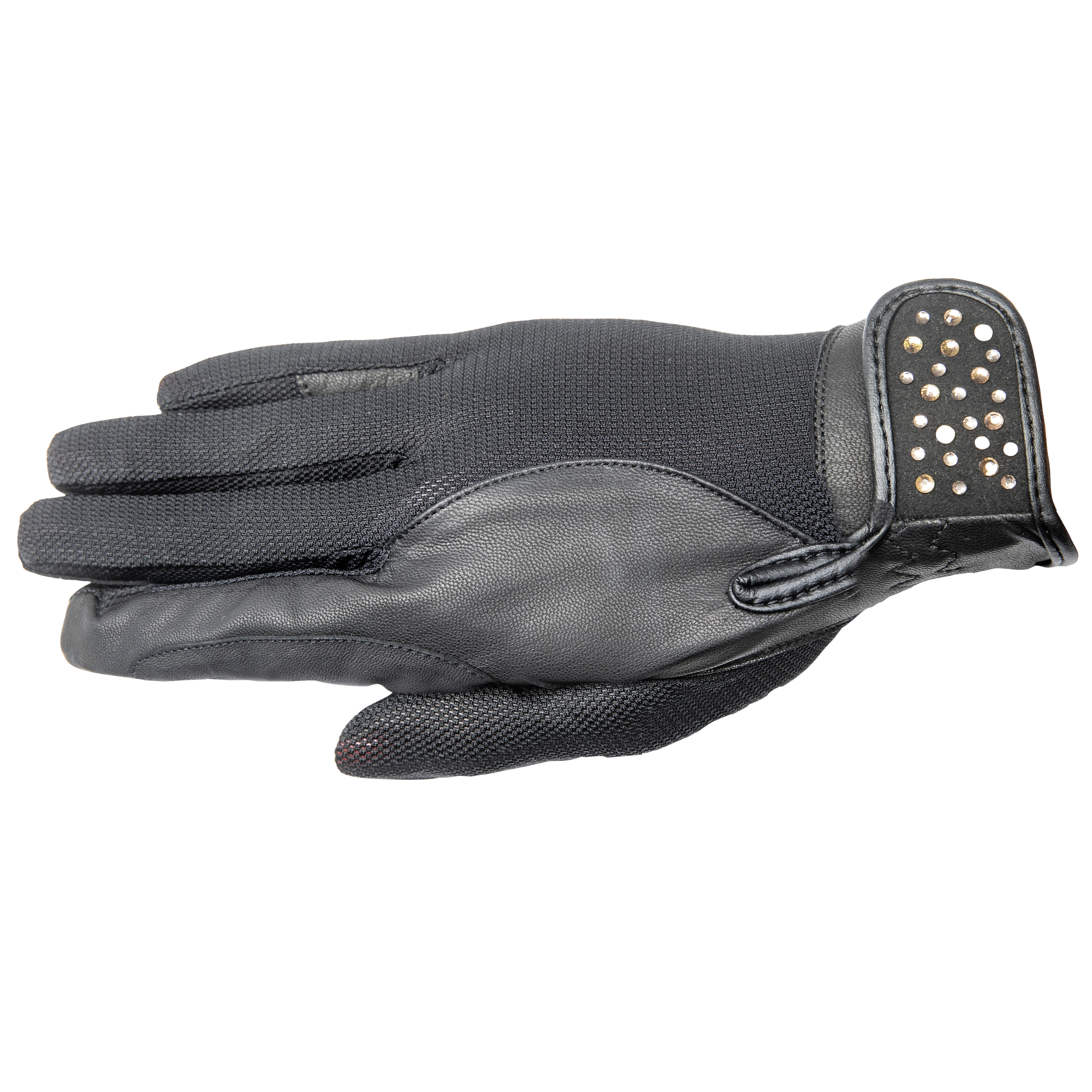 Tokio Riding Glove with bling - Black