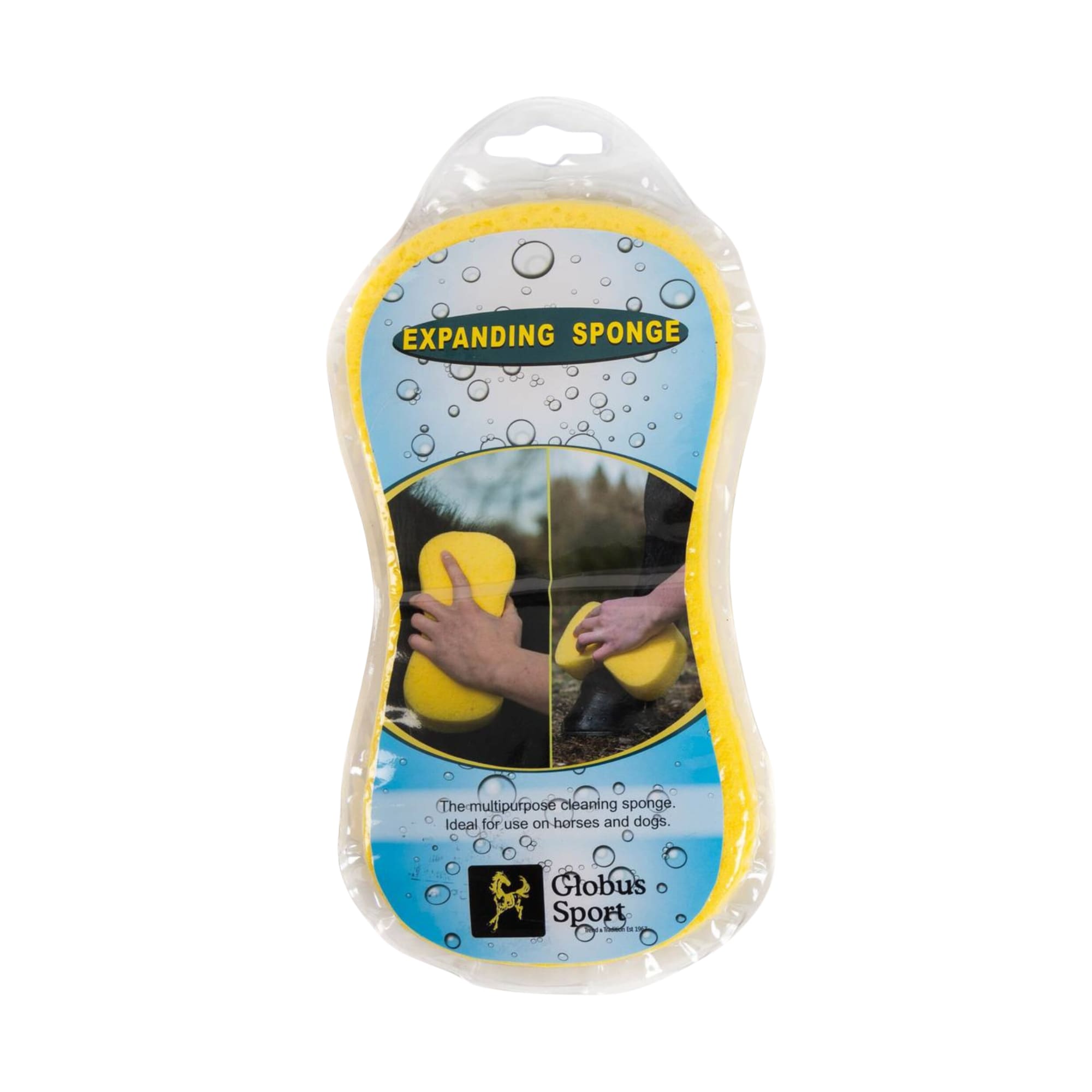 Gul expanderande tvättsvamp för häst