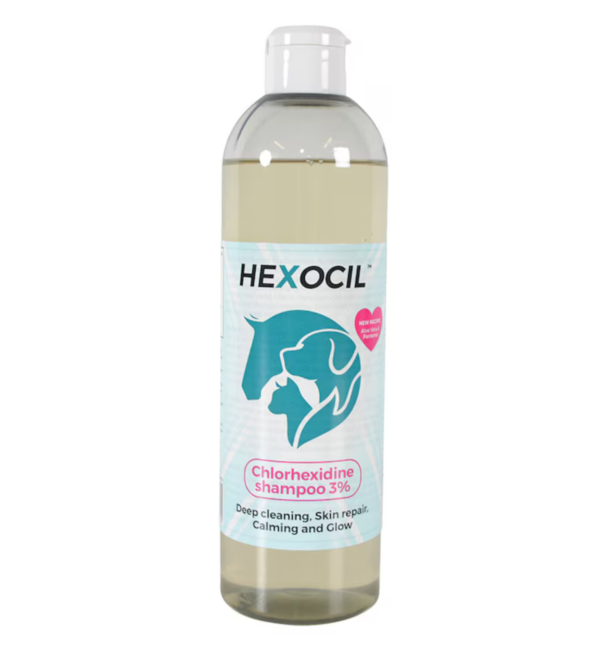 Vårdande och desinficerande, Hexocil-schampo för häst, hund och katt - 500ml
