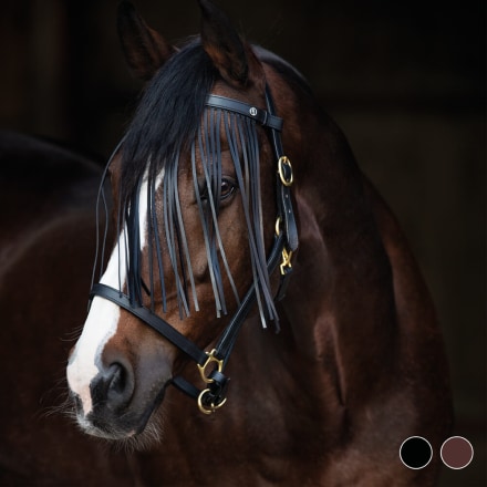 Leather Fly Fringe - Brown