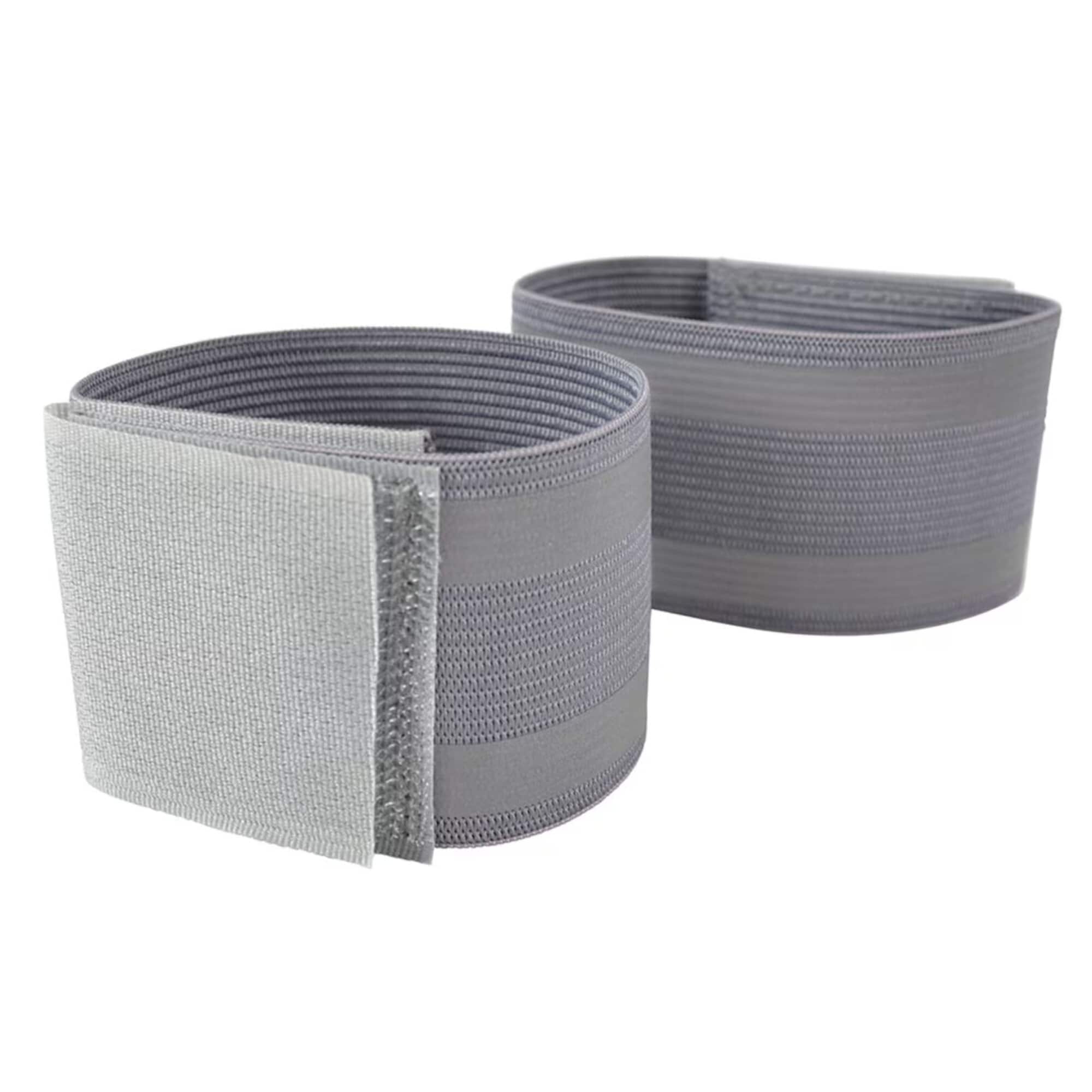 Elastic Reflective Leg Bands - Grey