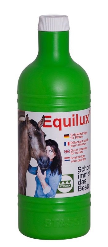 Equilux snabbrengöring för hästens hårrem från Stassek Hogsta Ridsport.