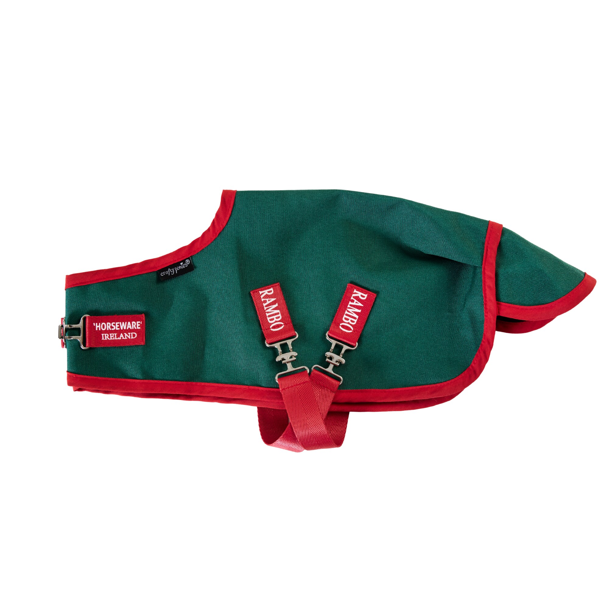 Crafty Ponies Turnout Rug - Green/Red