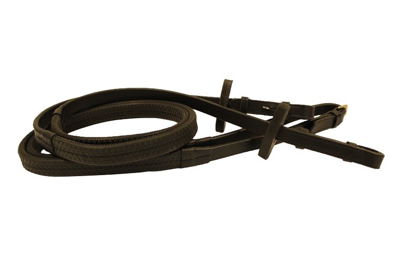 Micklem Rubber Reins - Black
