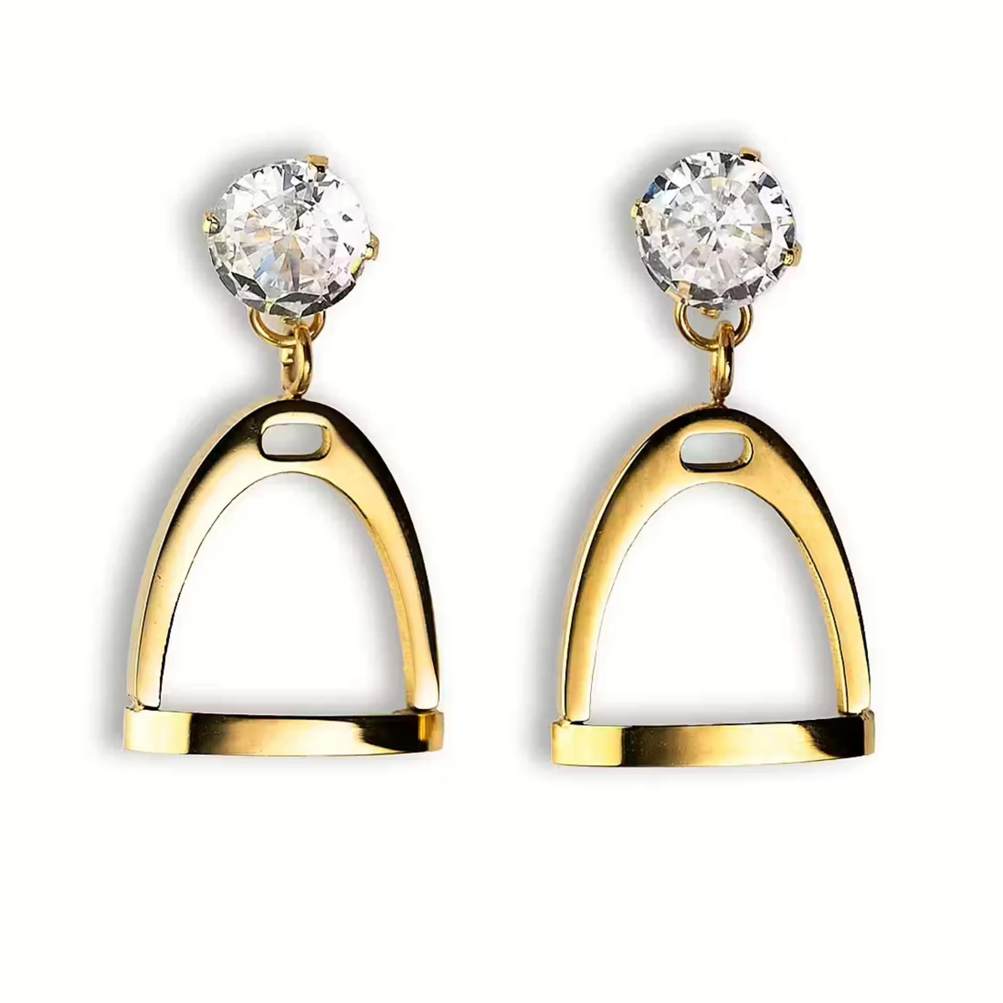 Stirrup Earrings - Gold