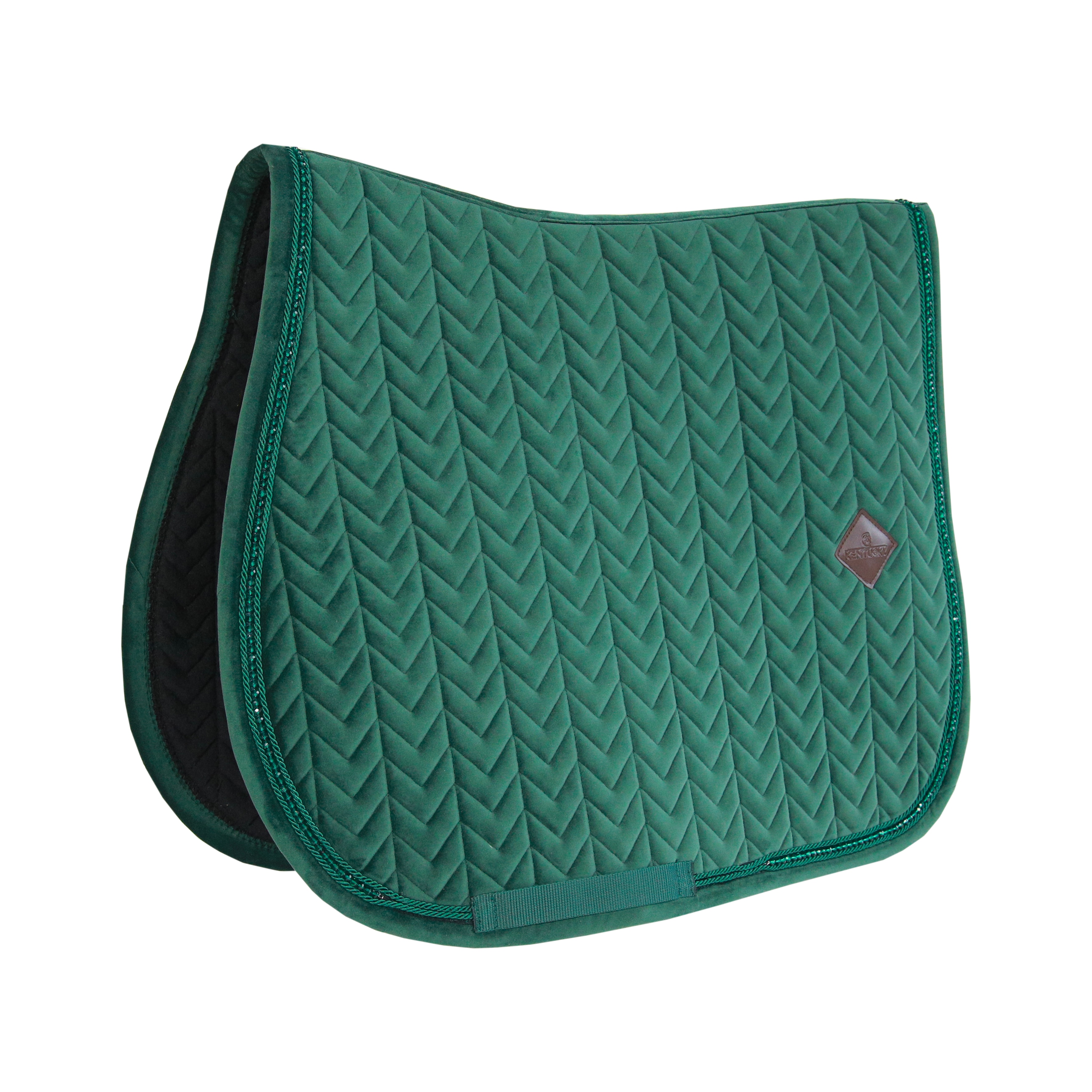 Jumping Saddle Pad Velvet Pearls - Pine Green