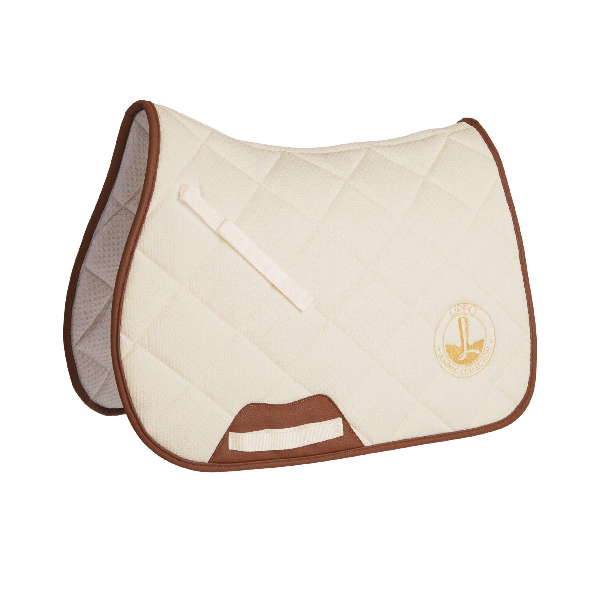 Lippo Waffle Jumping Saddle Pad - Cream