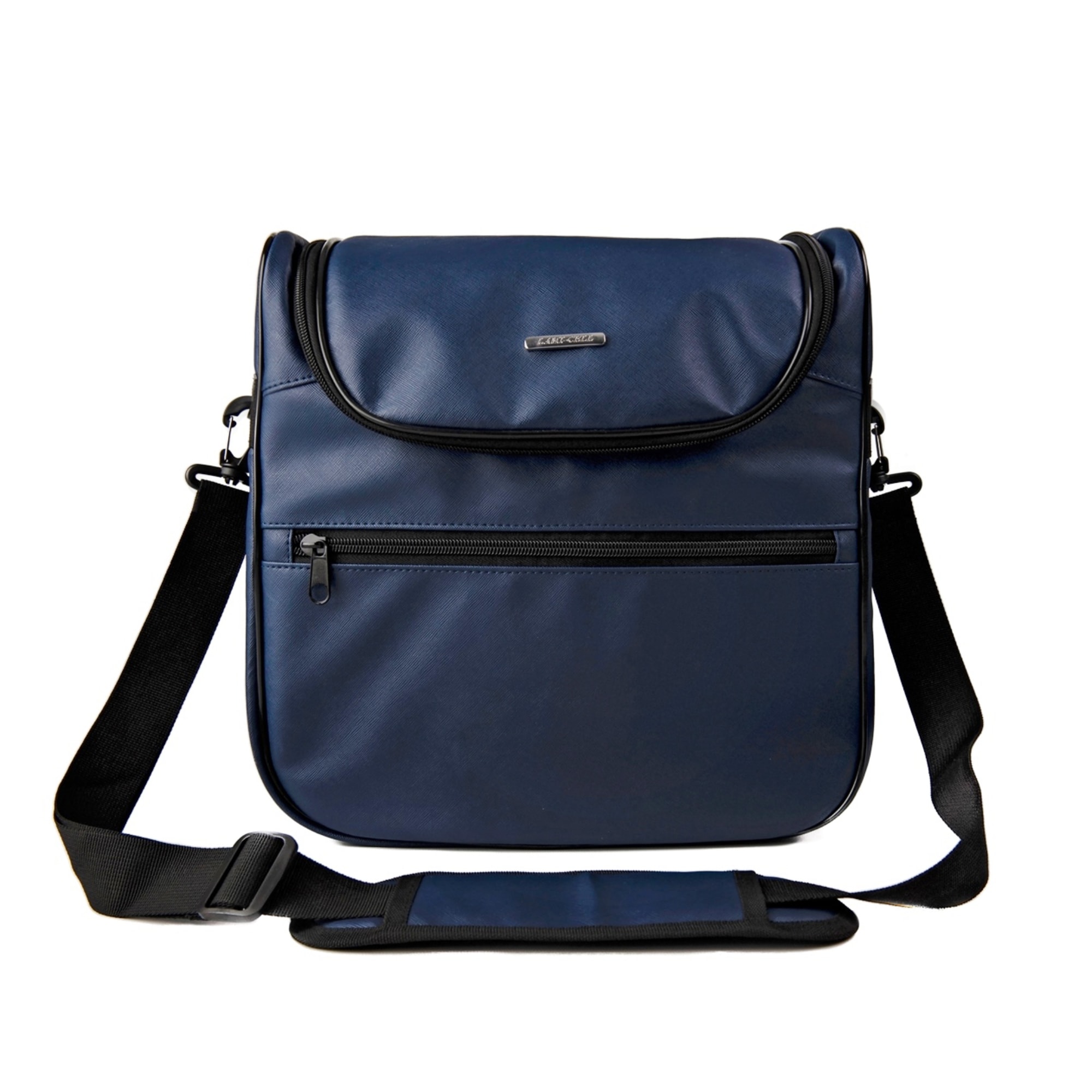 Grooming Bag in Leather - Navy