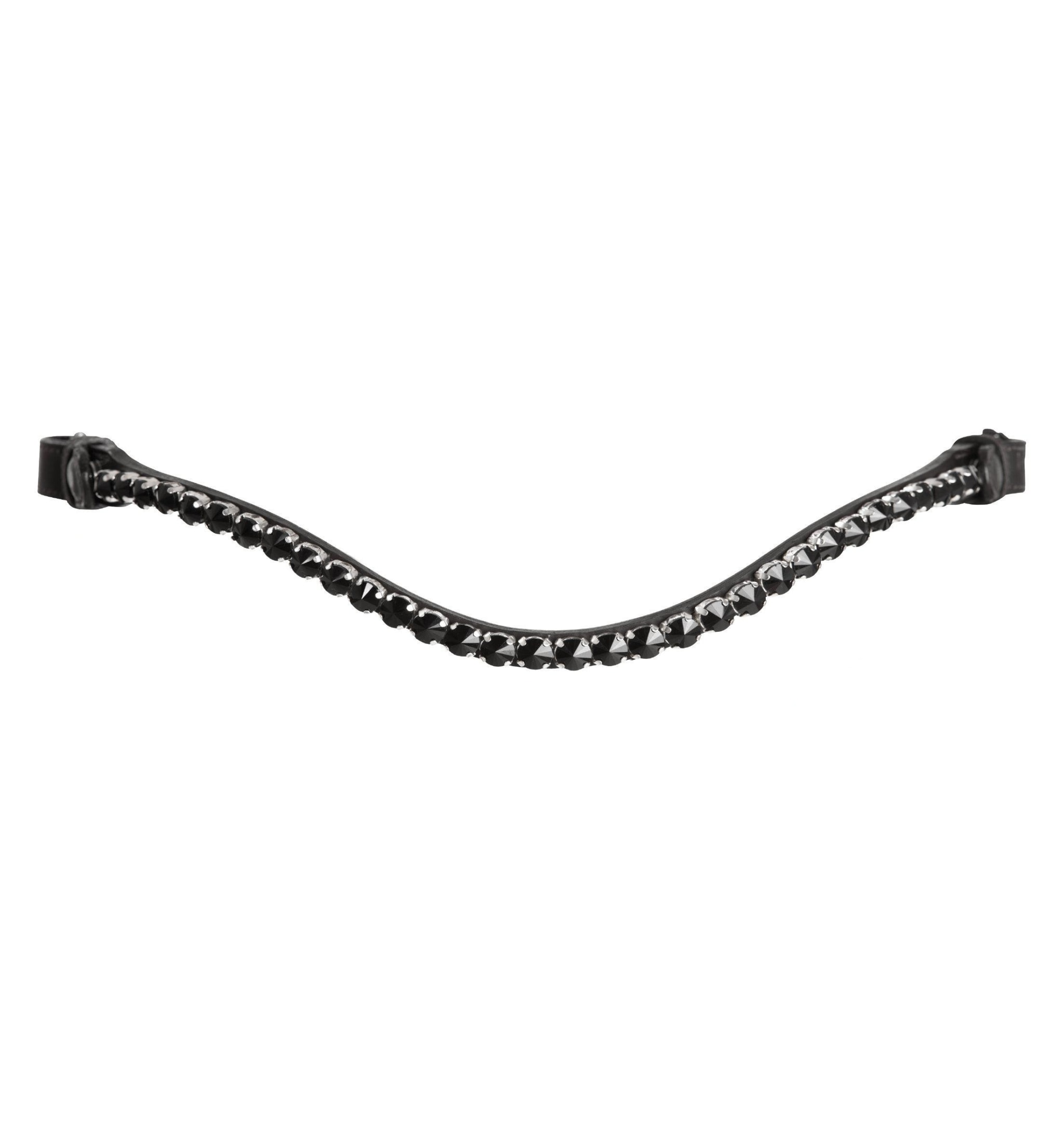 Browband Caselle - Black/Crystal