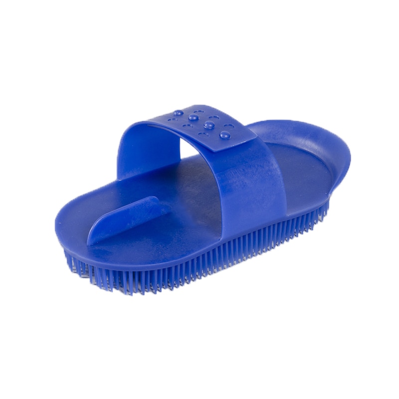 Rubber curry comb - Blue