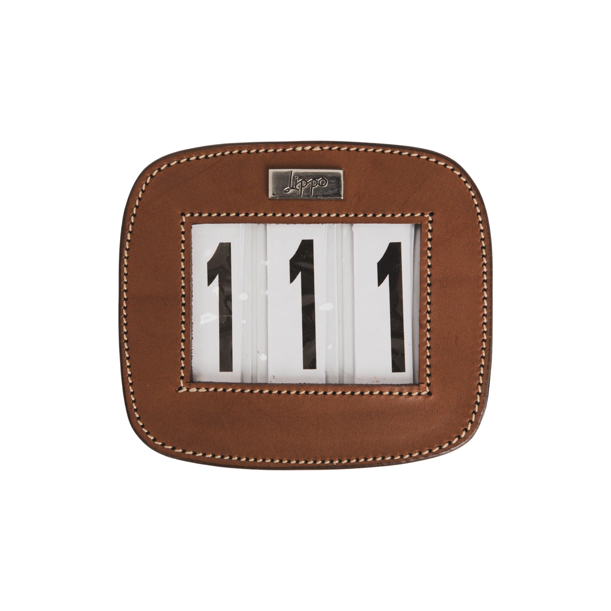 Number Holder Leather - Oak Bark