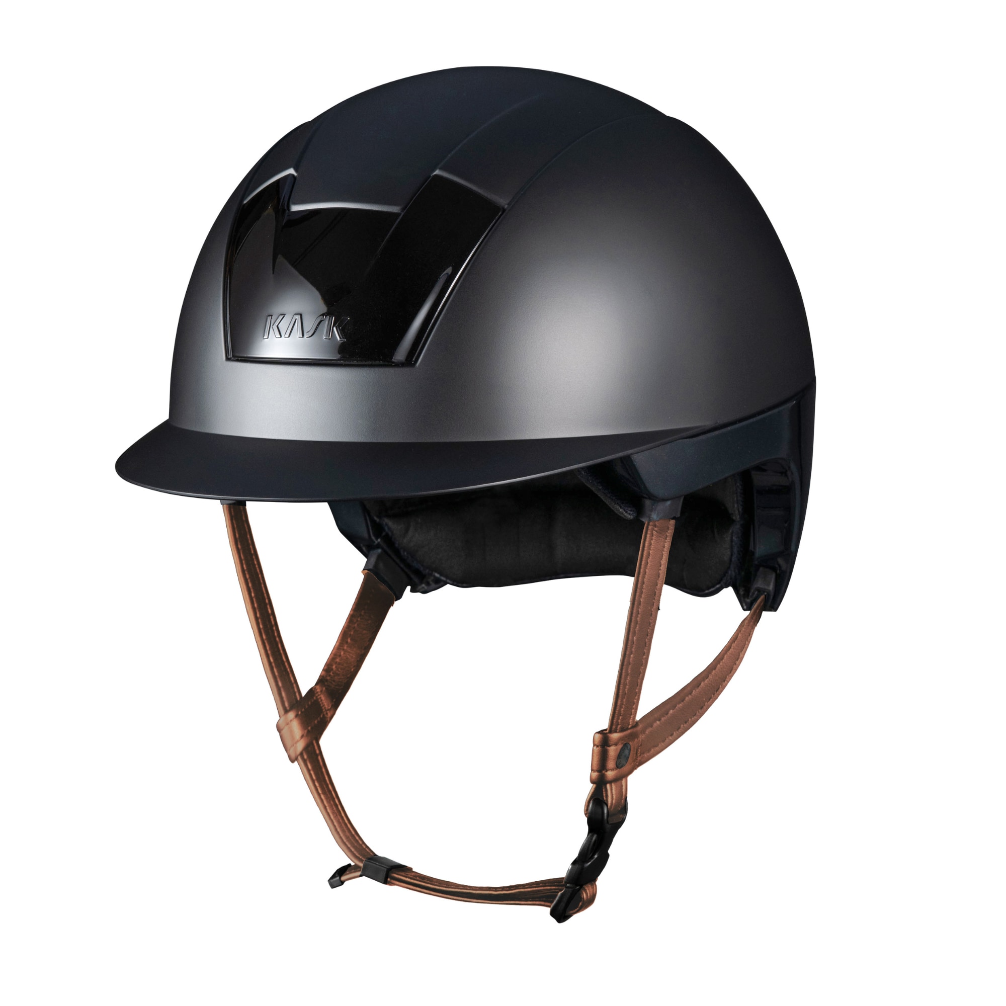 Riding Helmet Kooki Matt - Black/Light Brown