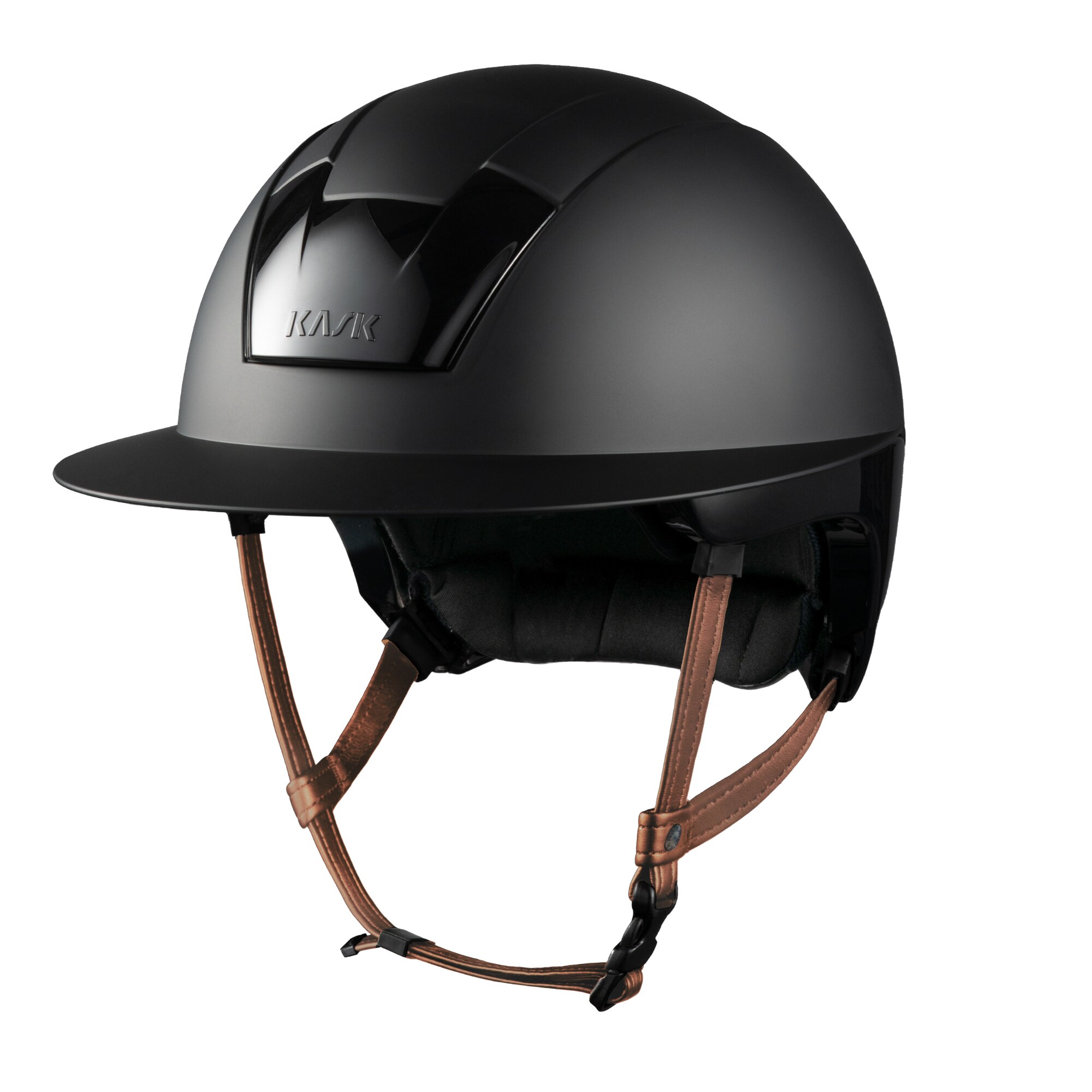 Riding Helmet Kooki Lady Matt - Black/Light Brown