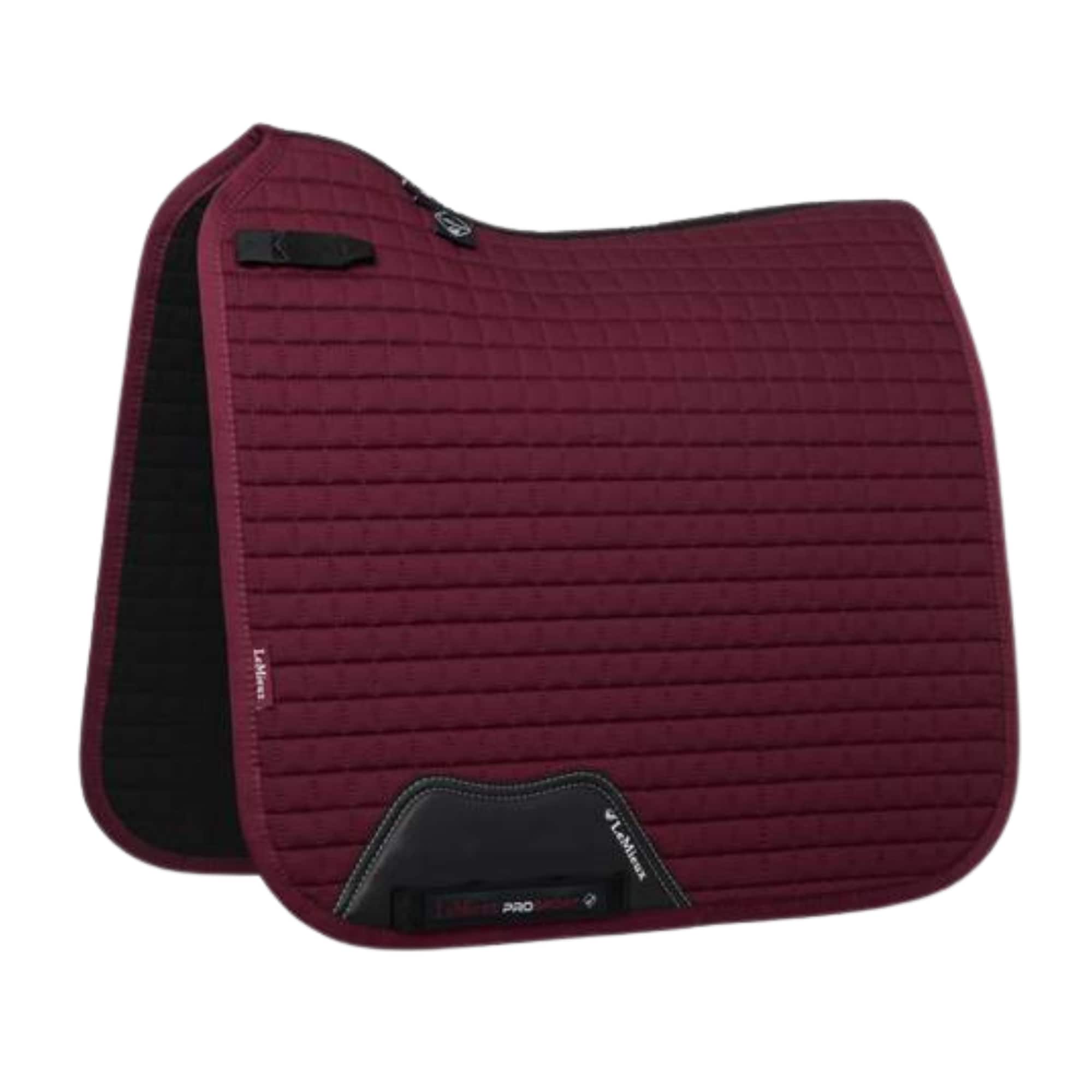 Classic Cotton Dressage Saddle Pad - Burgundy